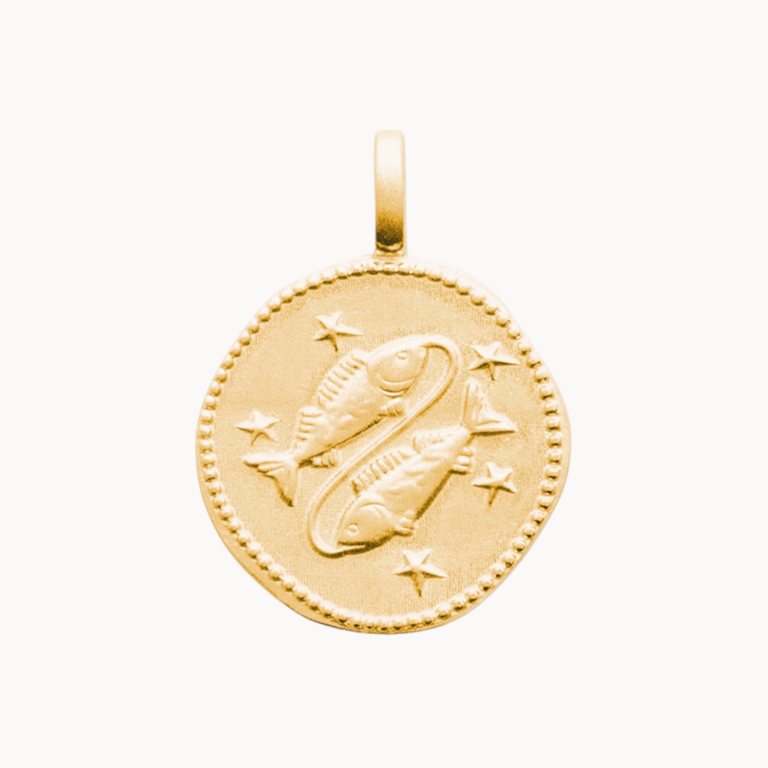 Pendentif Astro Poisson 15mm plaqué or 18 carats