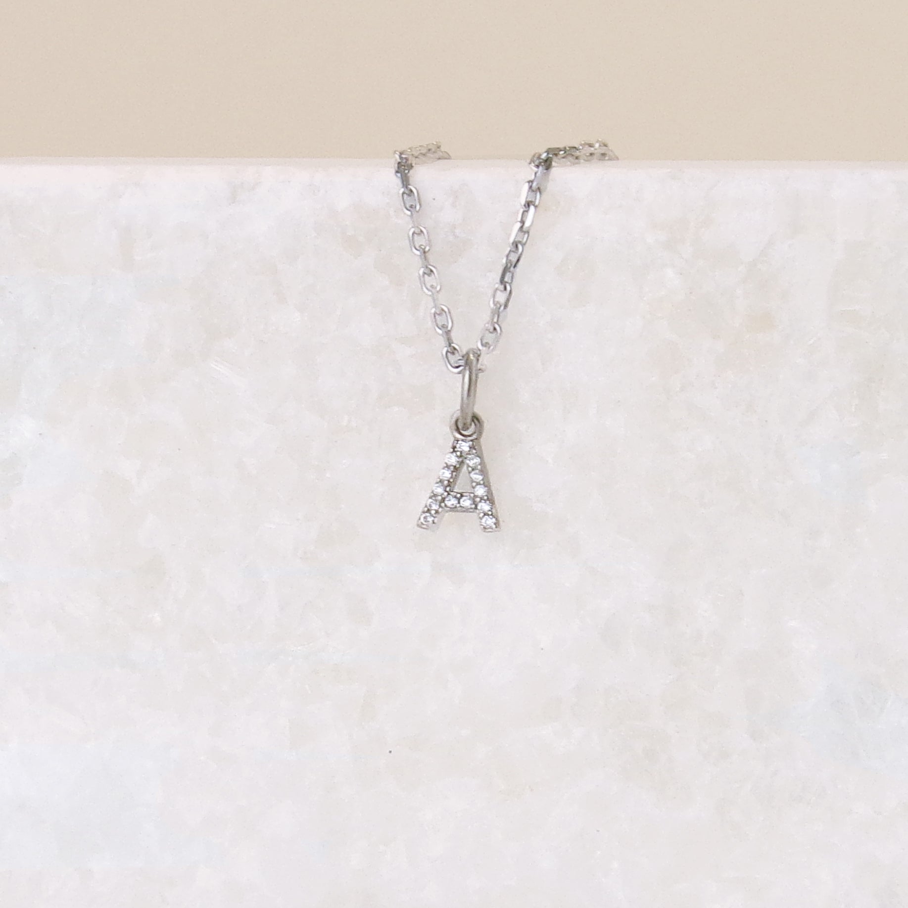 Sparkling Alphabet pendant in silver