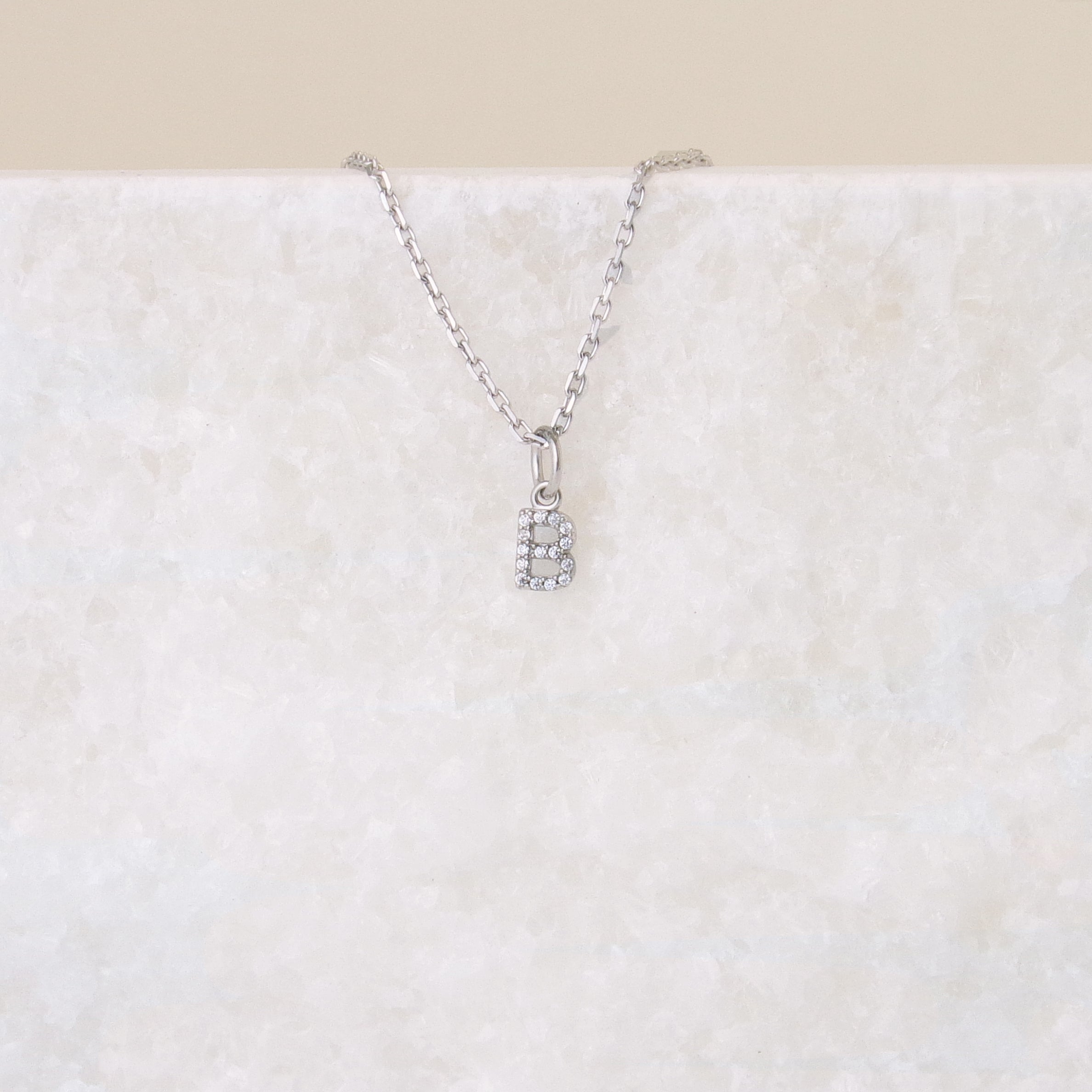 Sparkling Alphabet pendant in silver