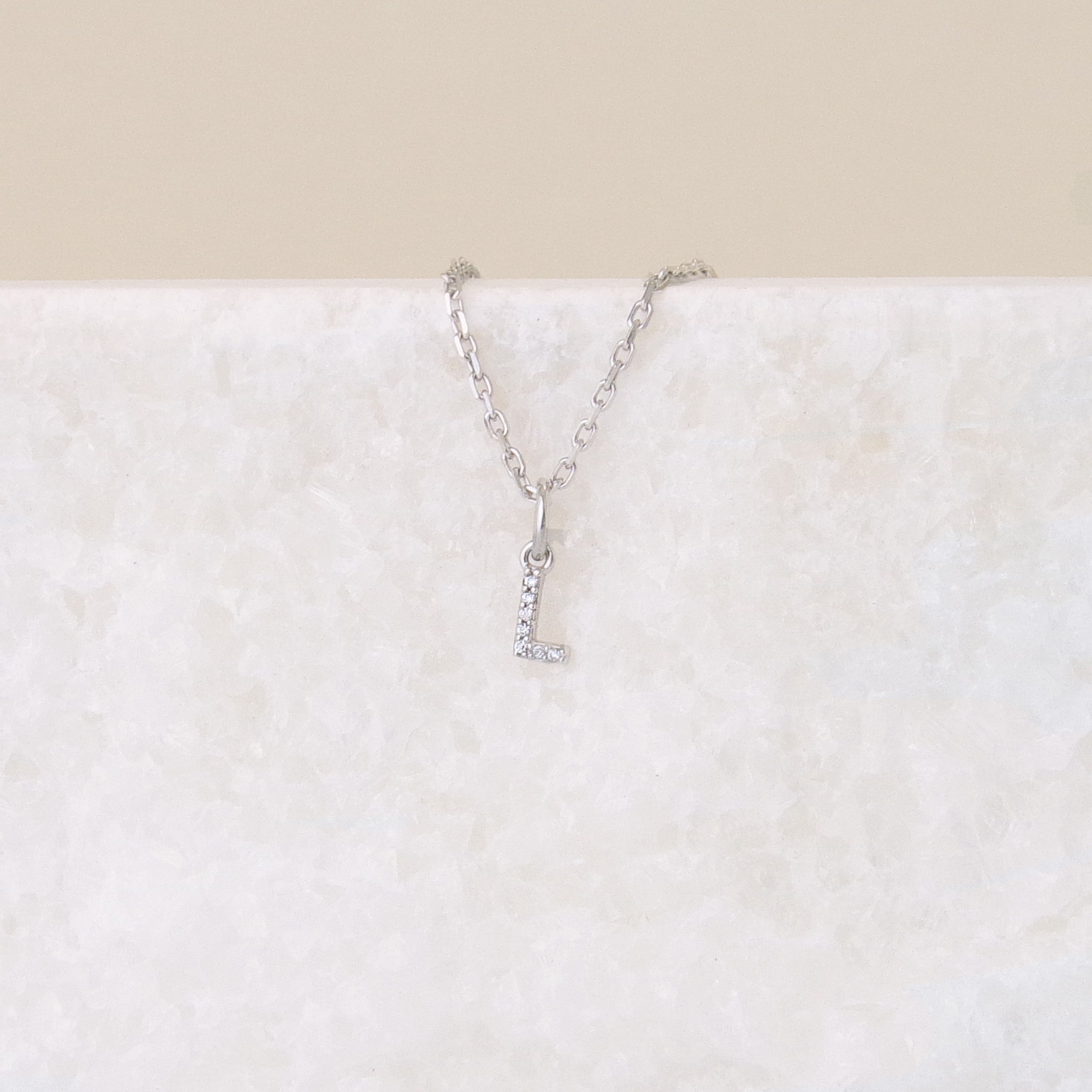 Pendentif Alphabet Scintillant argent