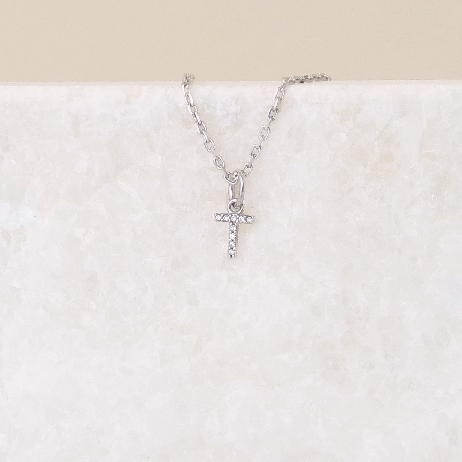 Pendentif Alphabet Scintillant argent