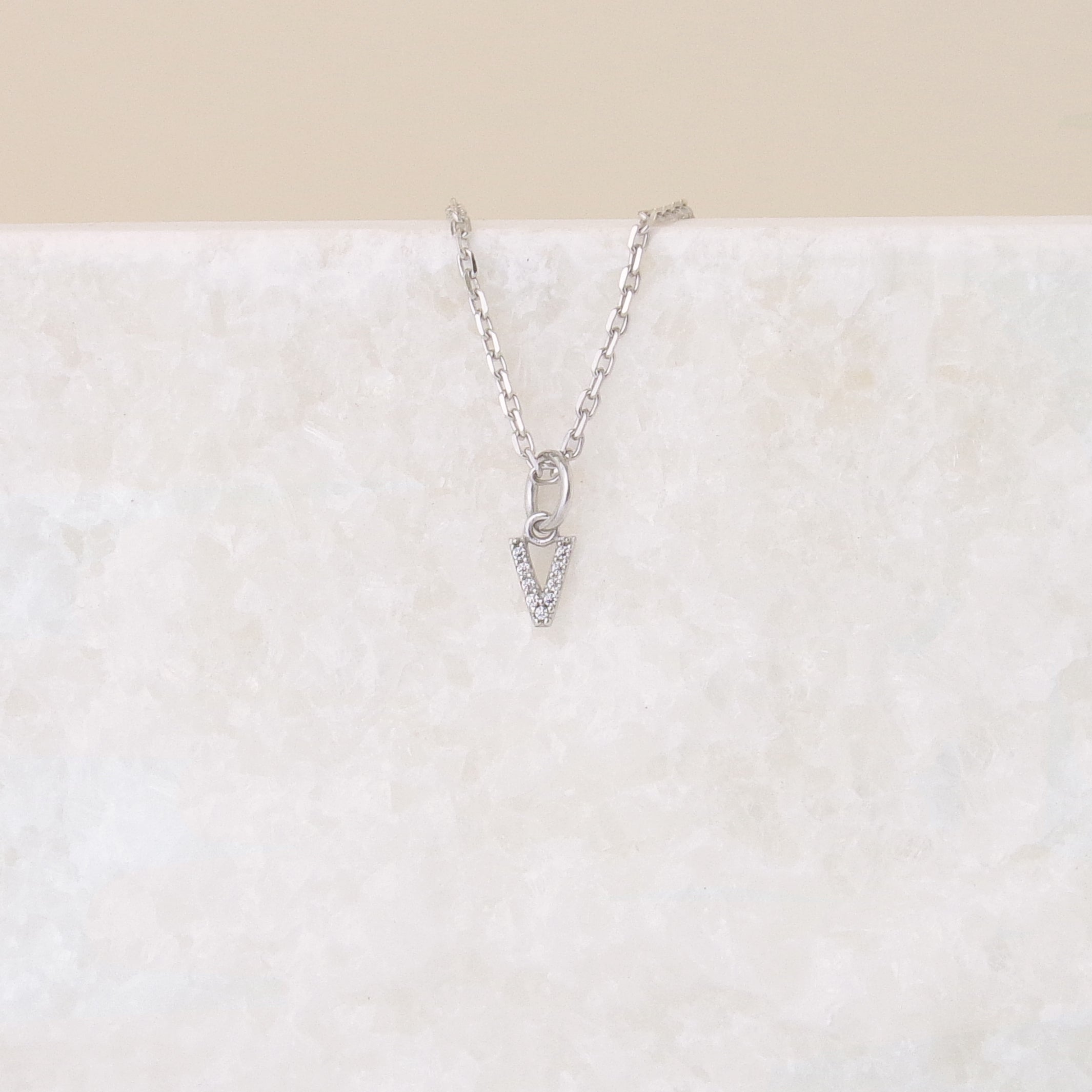 Pendentif Alphabet Scintillant argent