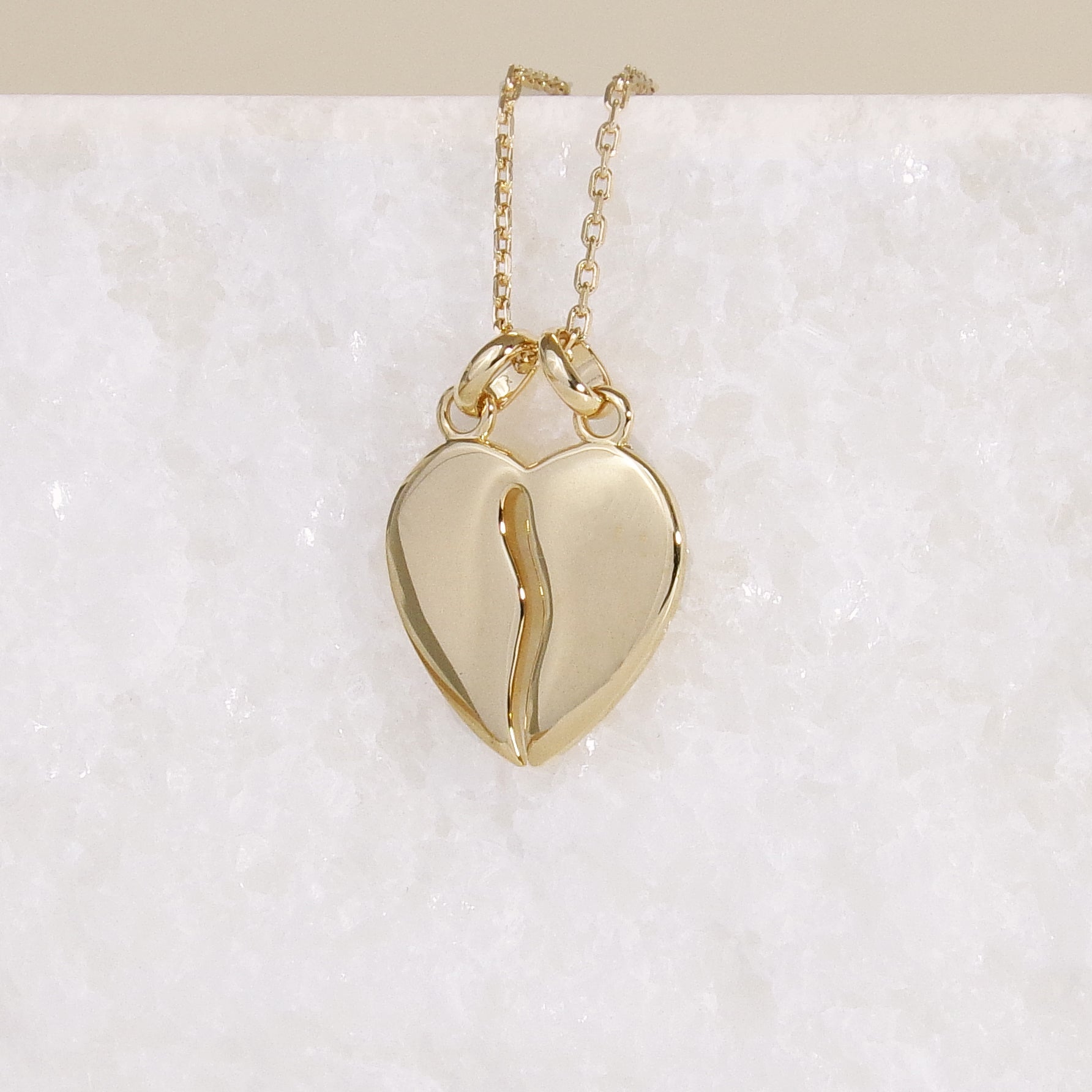 Heart pendant to share gold plated to engrave