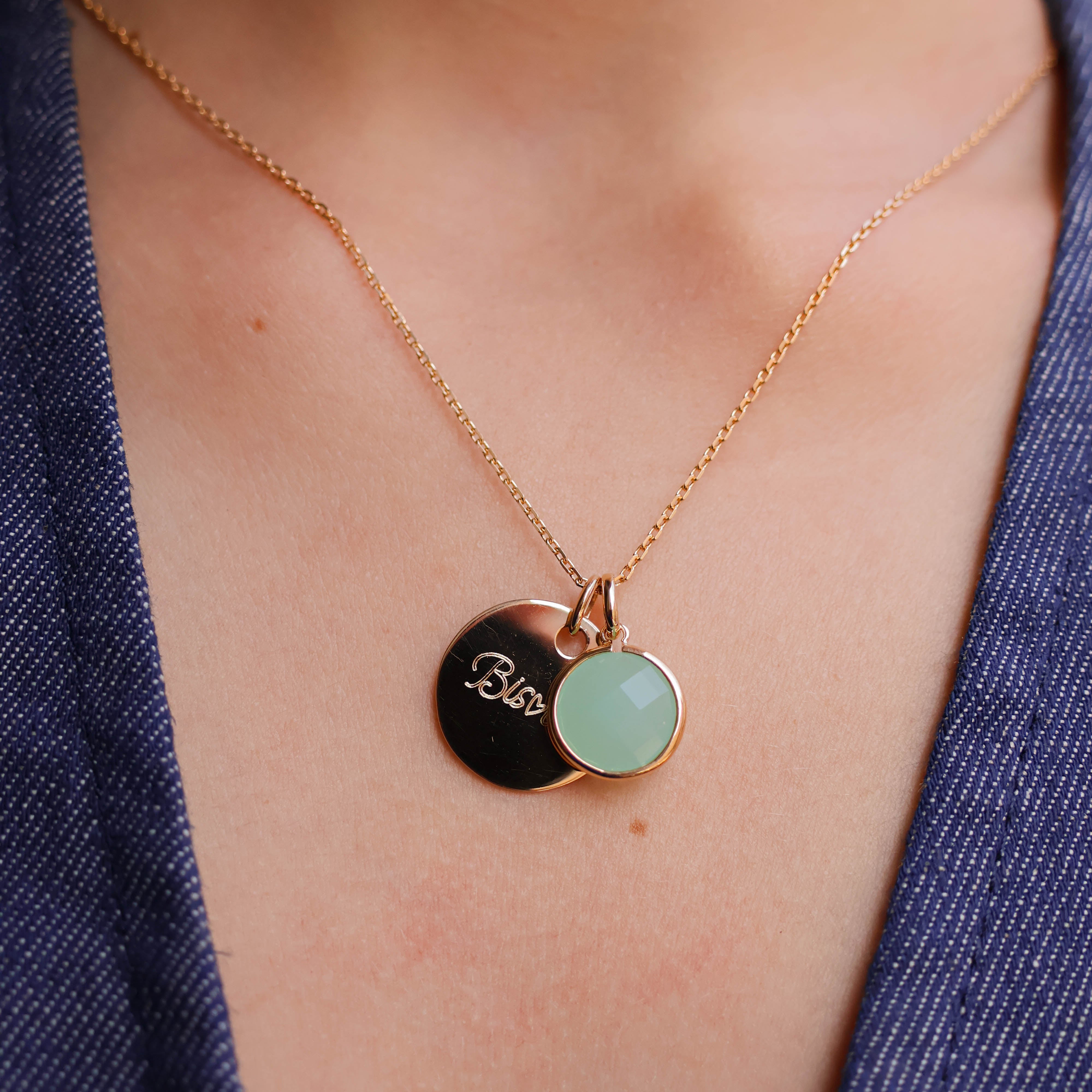 19mm gold plated medal pendant to engrave