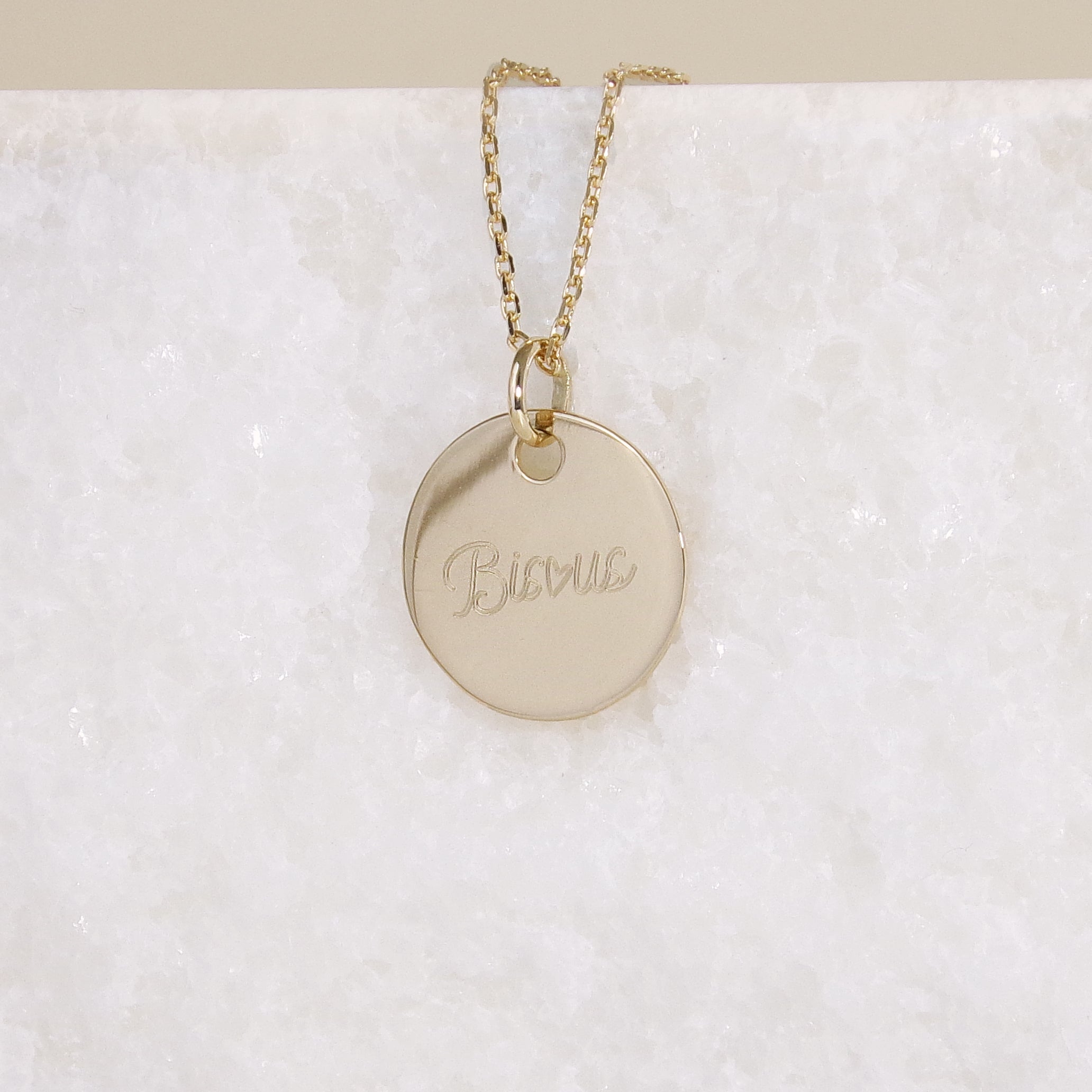 19mm gold plated medal pendant to engrave