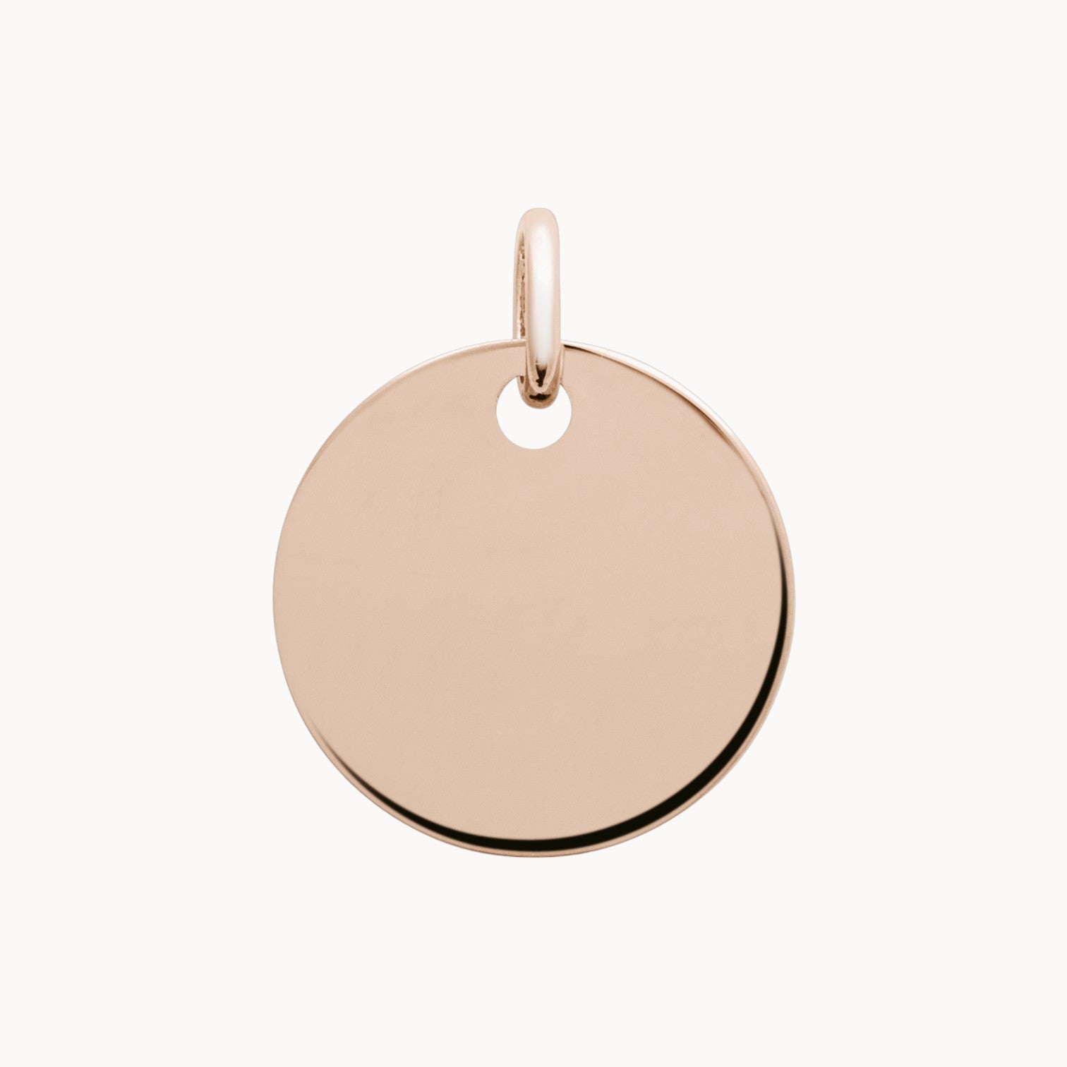 19mm rose gold plated medal pendant to engrave