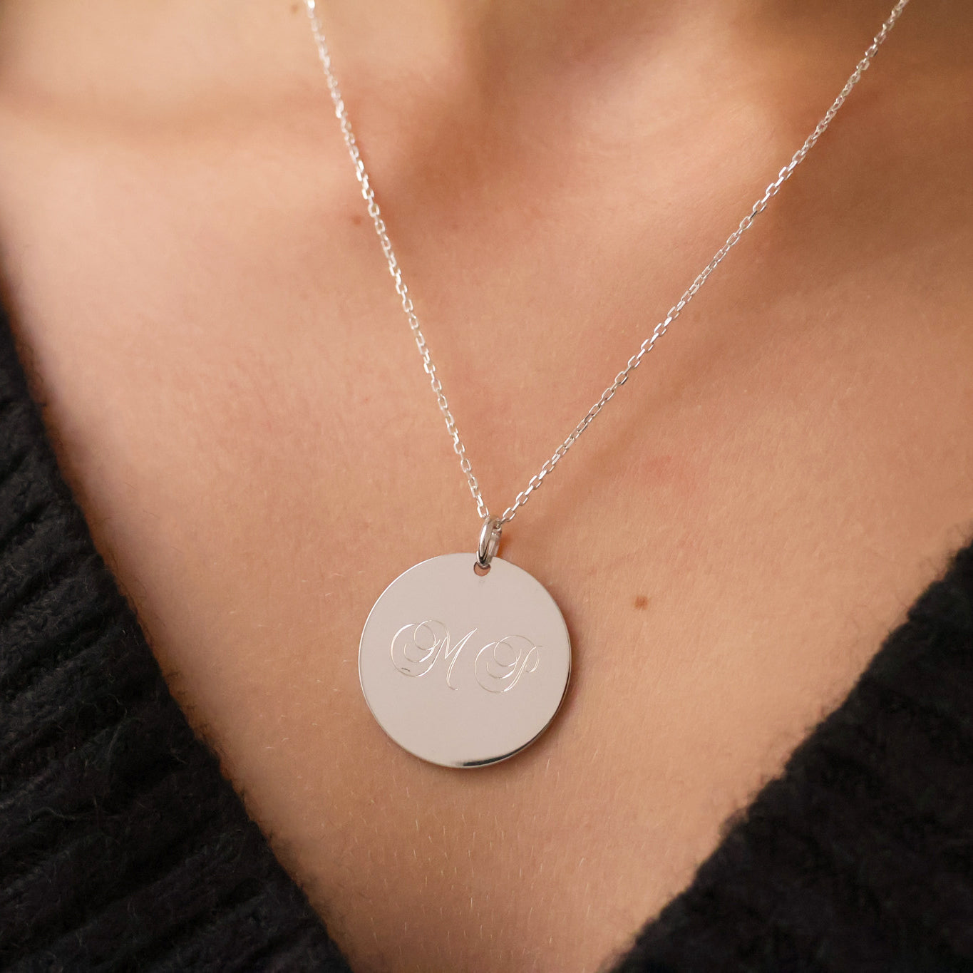 27mm silver medal pendant to engrave