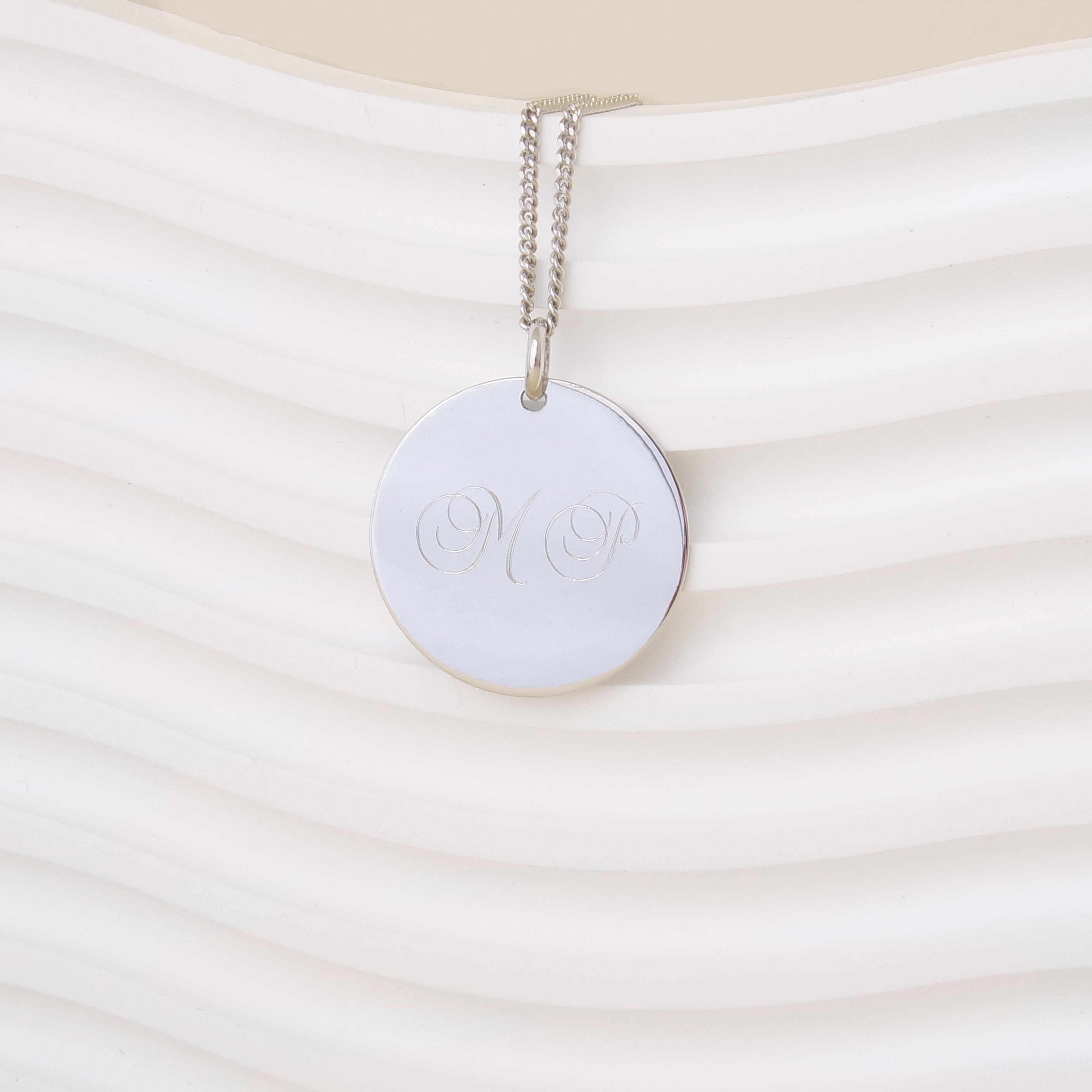 27mm silver medal pendant to engrave