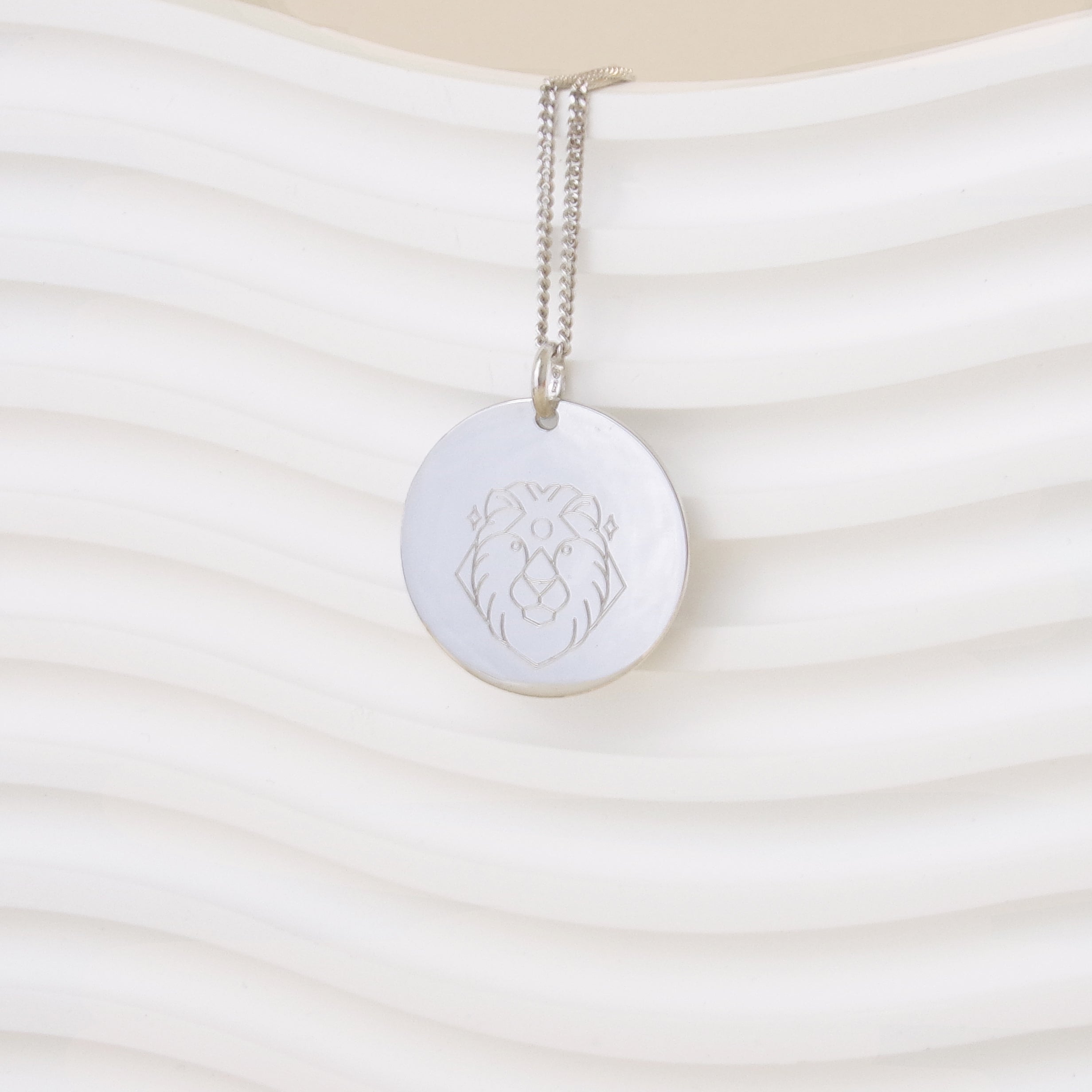 27mm silver medal pendant to engrave