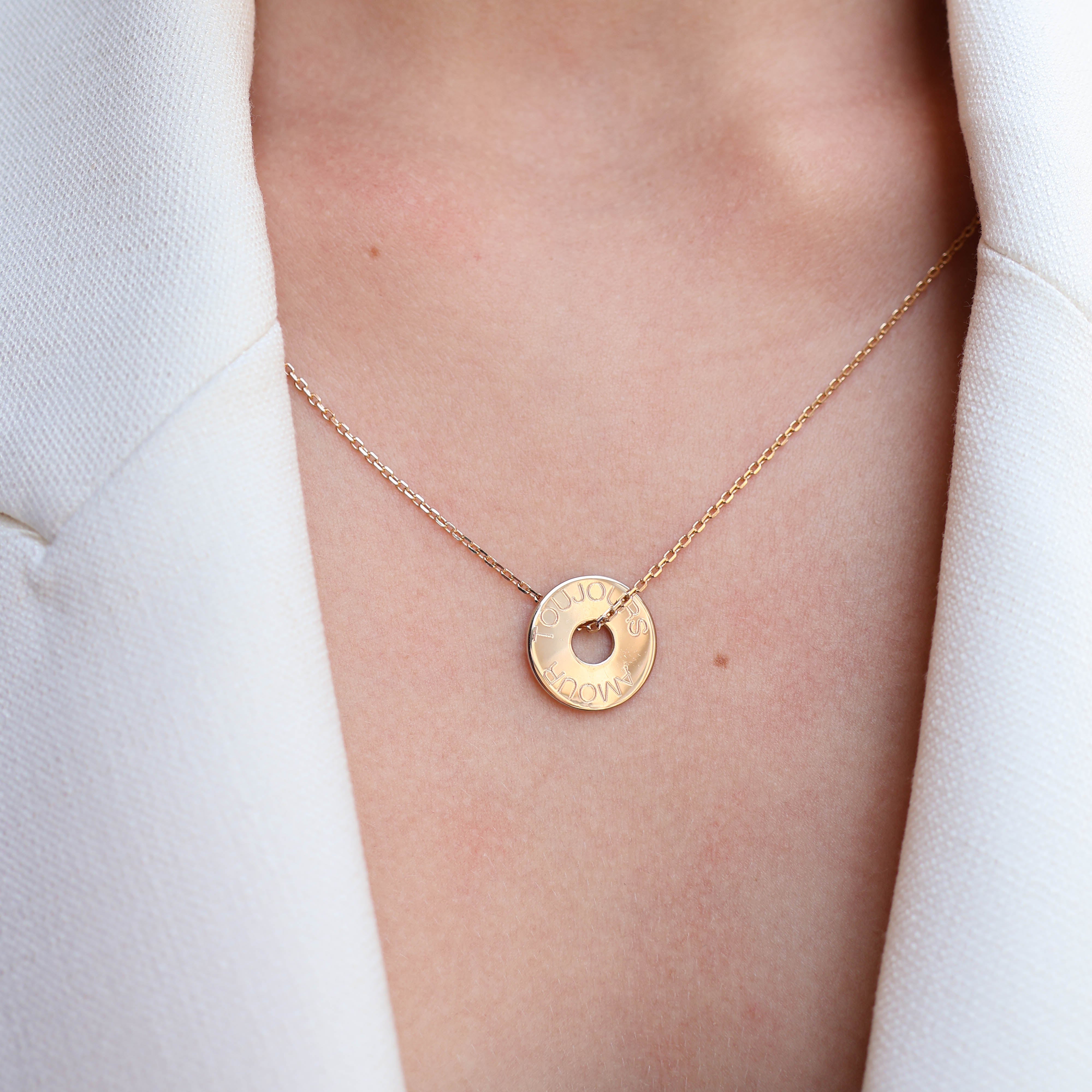 Pendentif Médaille cible 15mm plaqué or à graver