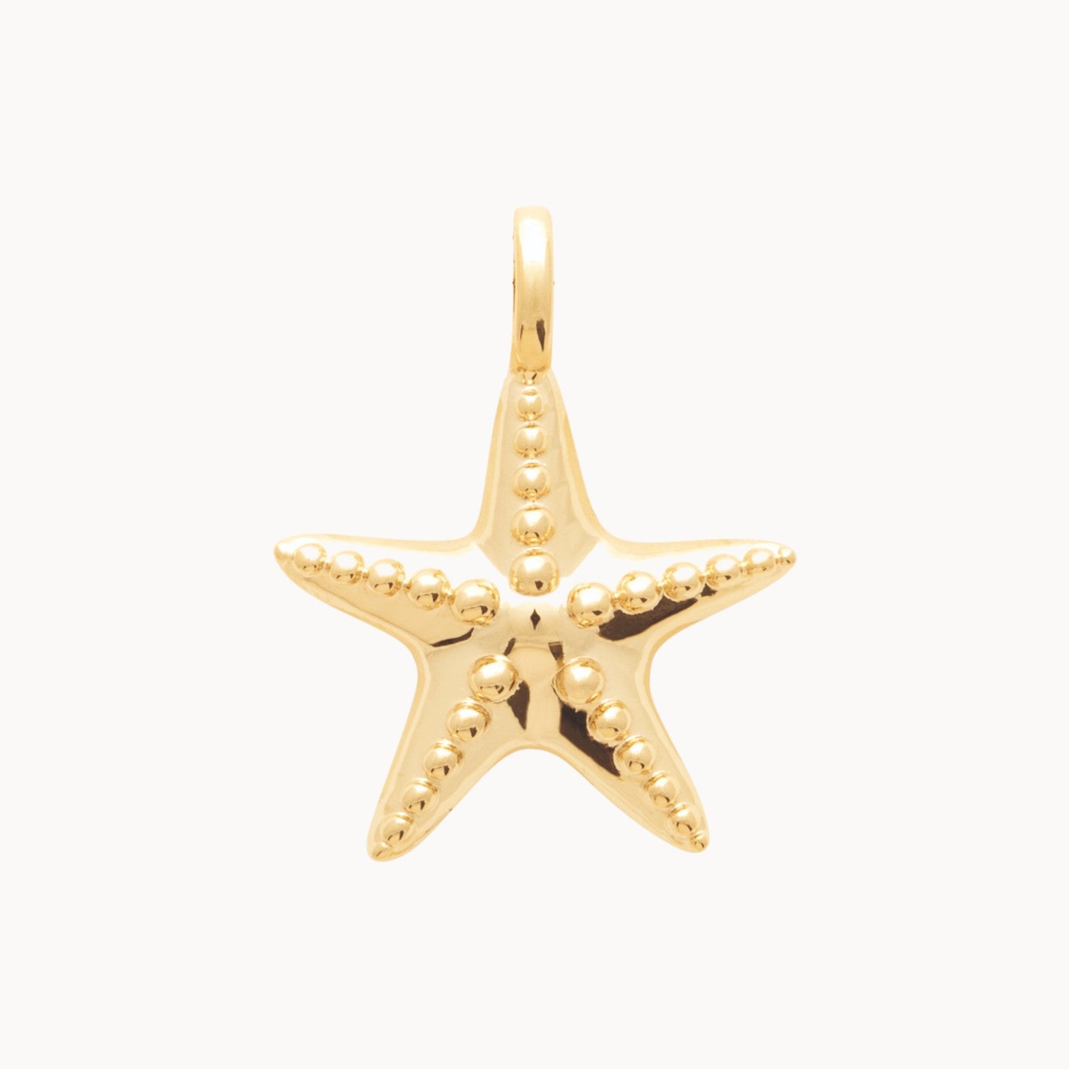 Starfish pendant 15mm gold plated