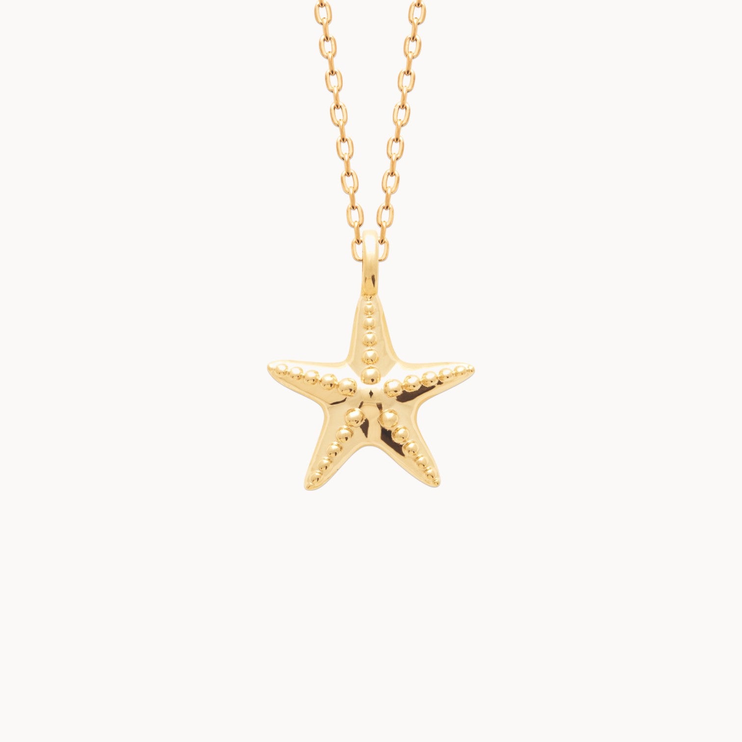Starfish pendant 15mm gold plated