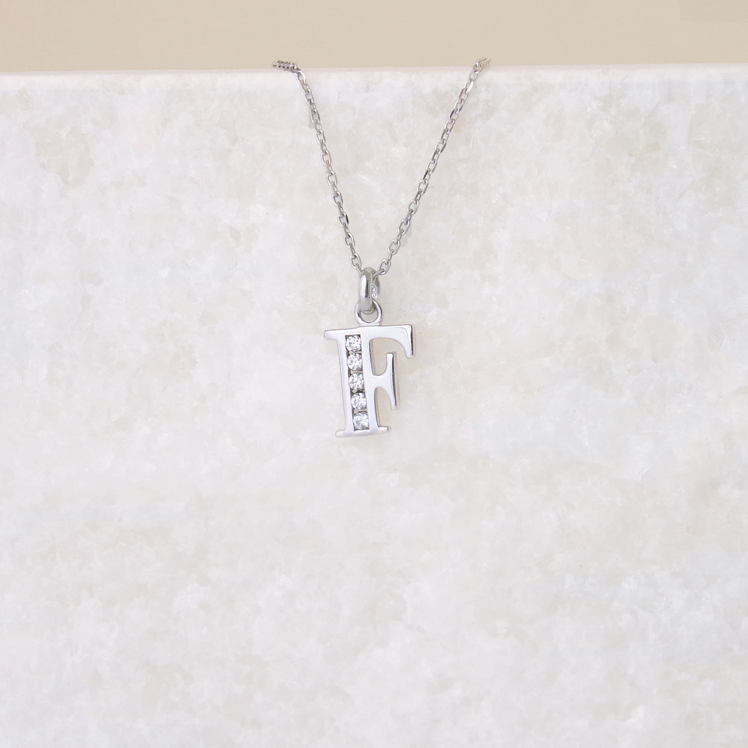 Silver oxide Alphabet pendant