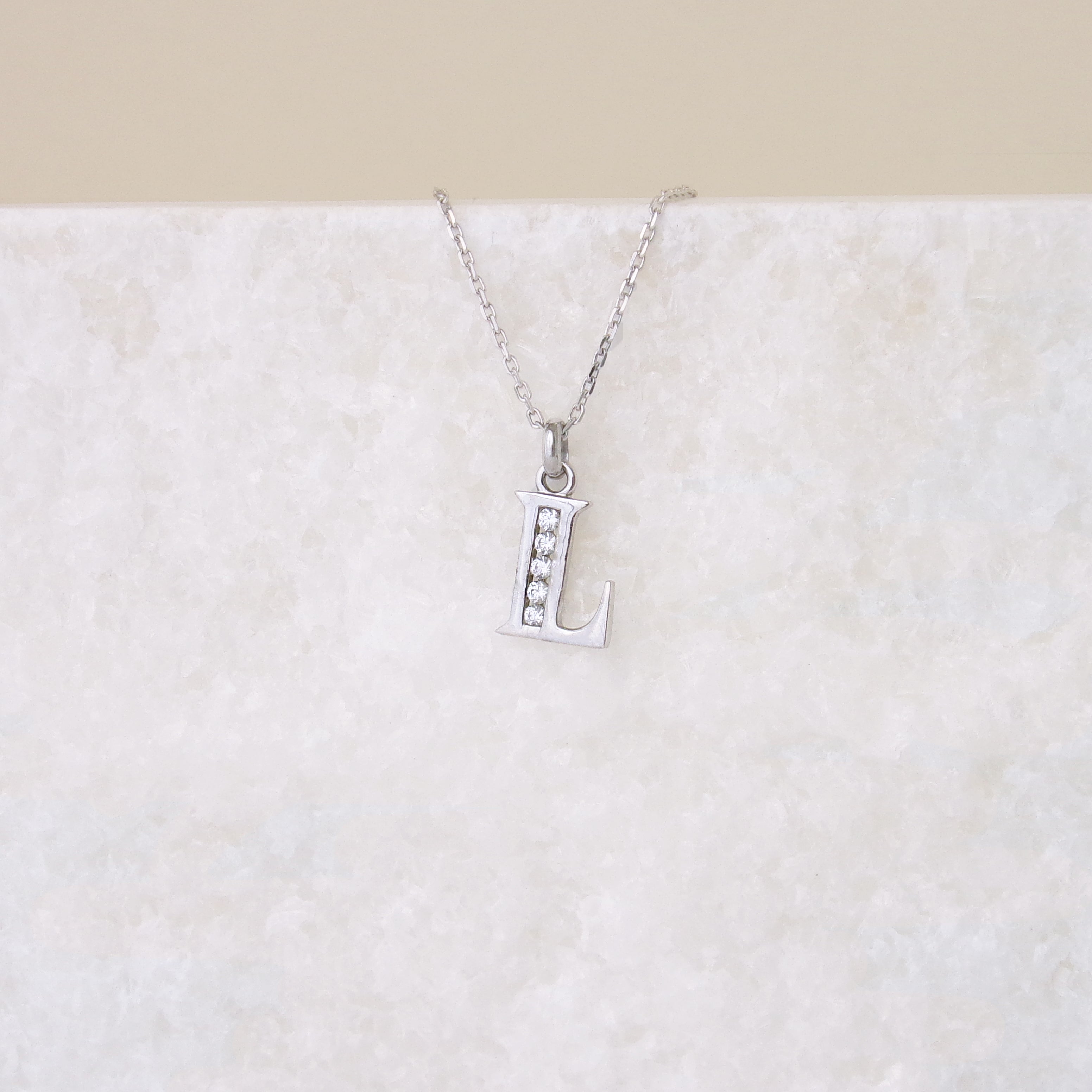 Silver oxide Alphabet pendant