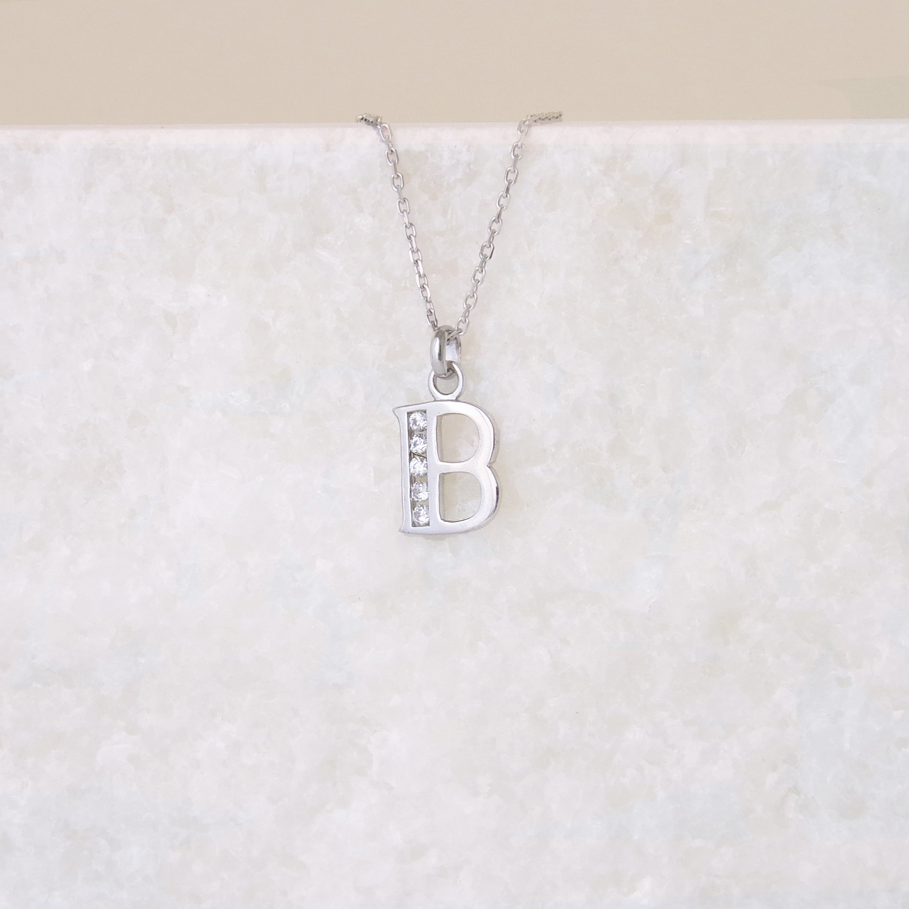 Silver oxide Alphabet pendant