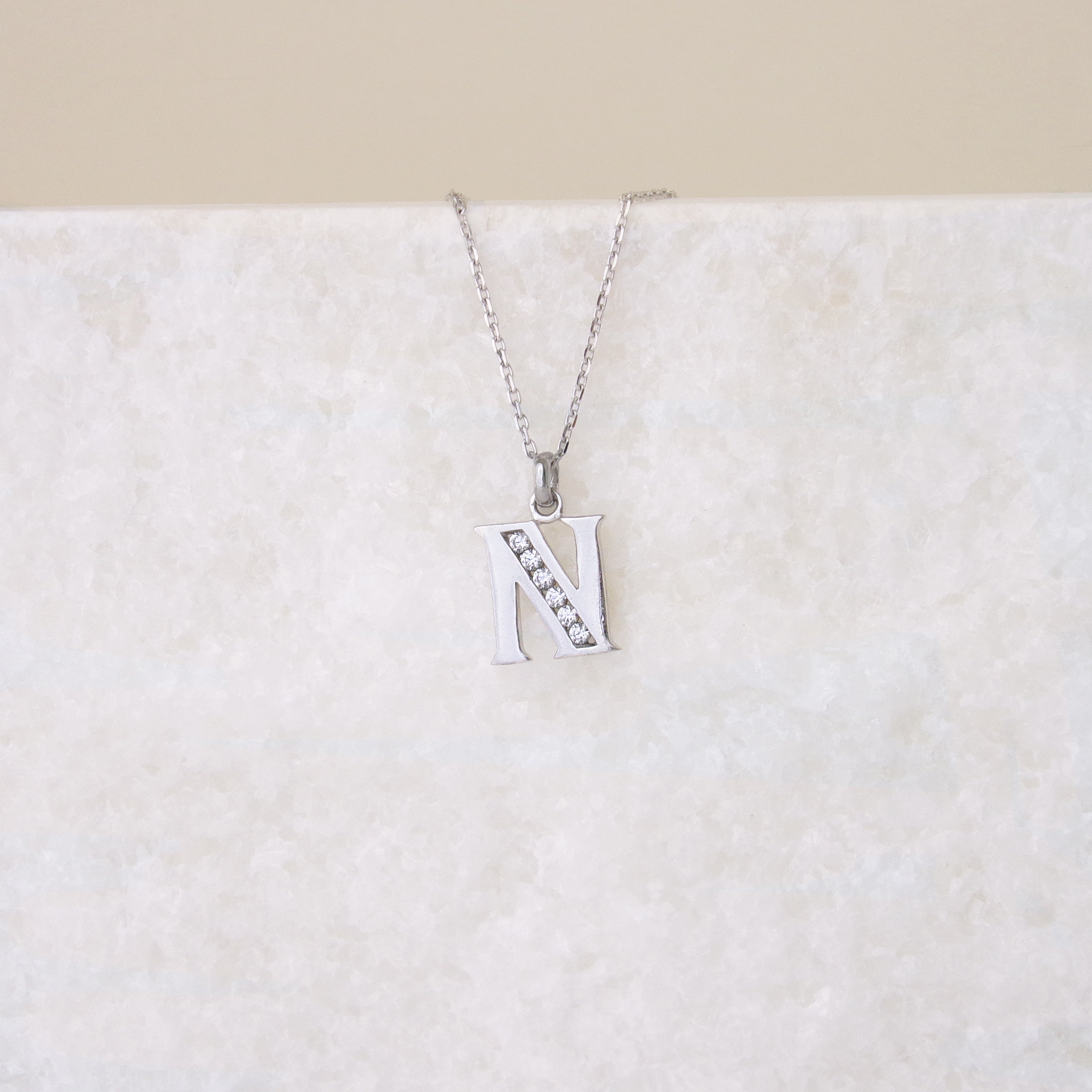 Silver oxide Alphabet pendant