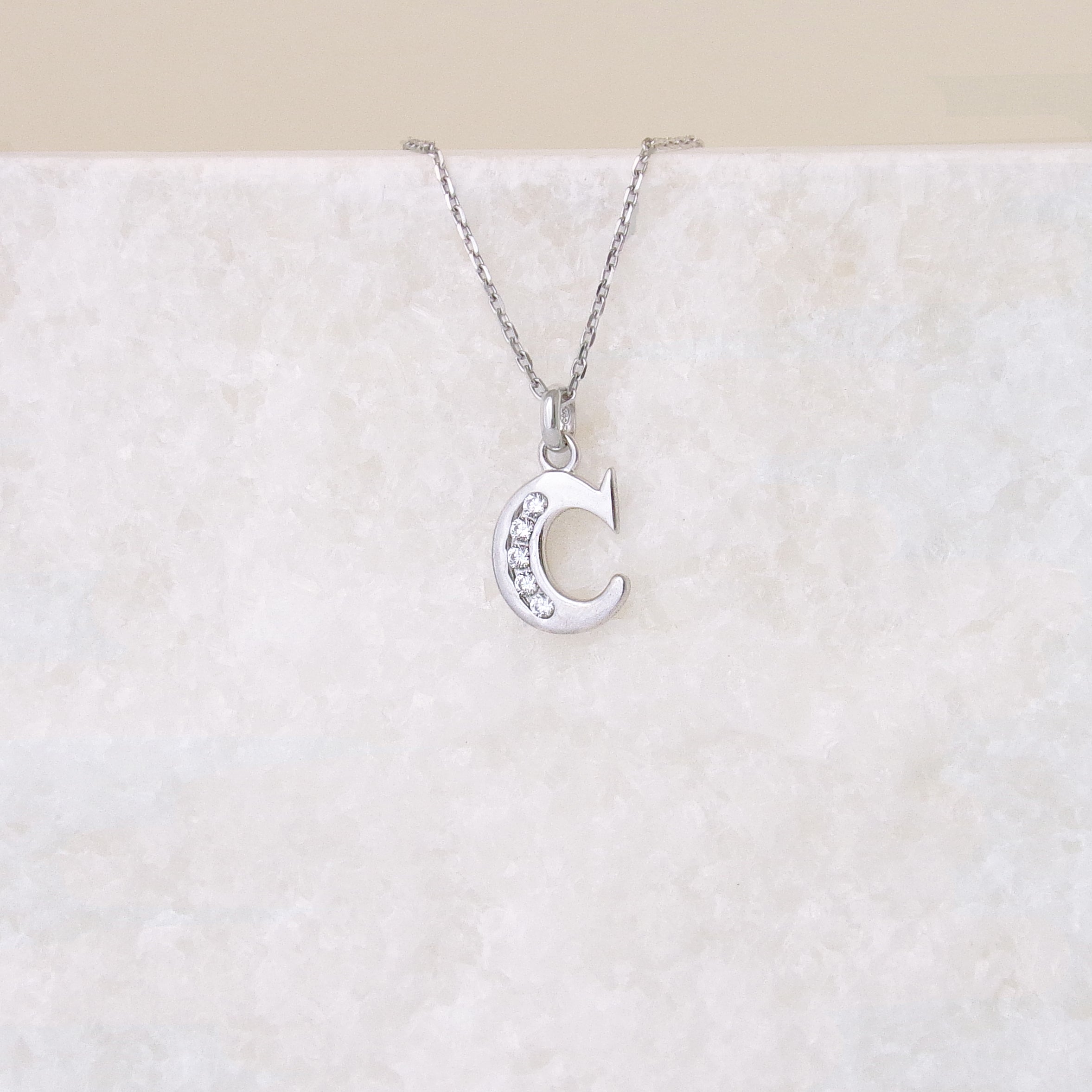 Silver oxide Alphabet pendant