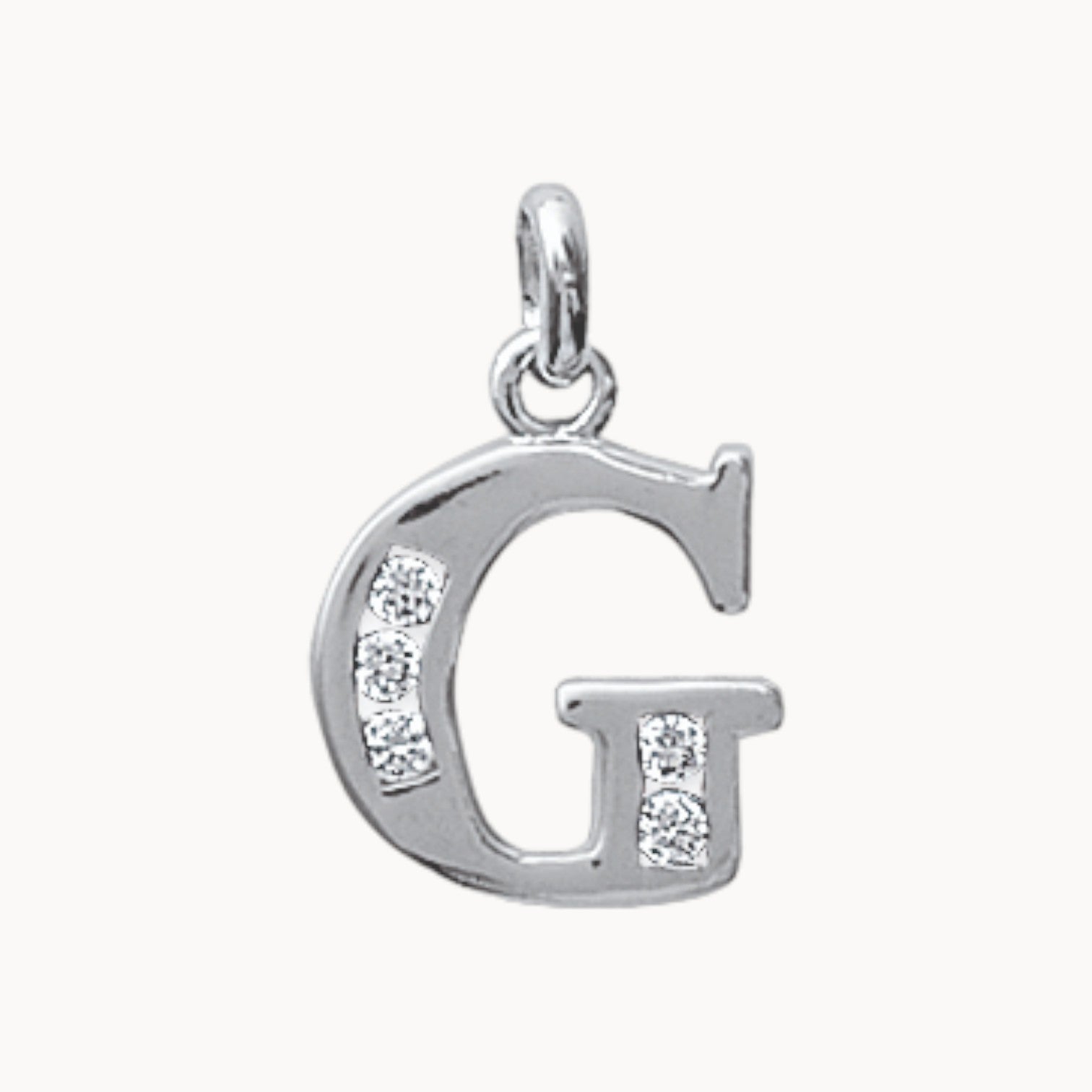 Silver oxide Alphabet pendant