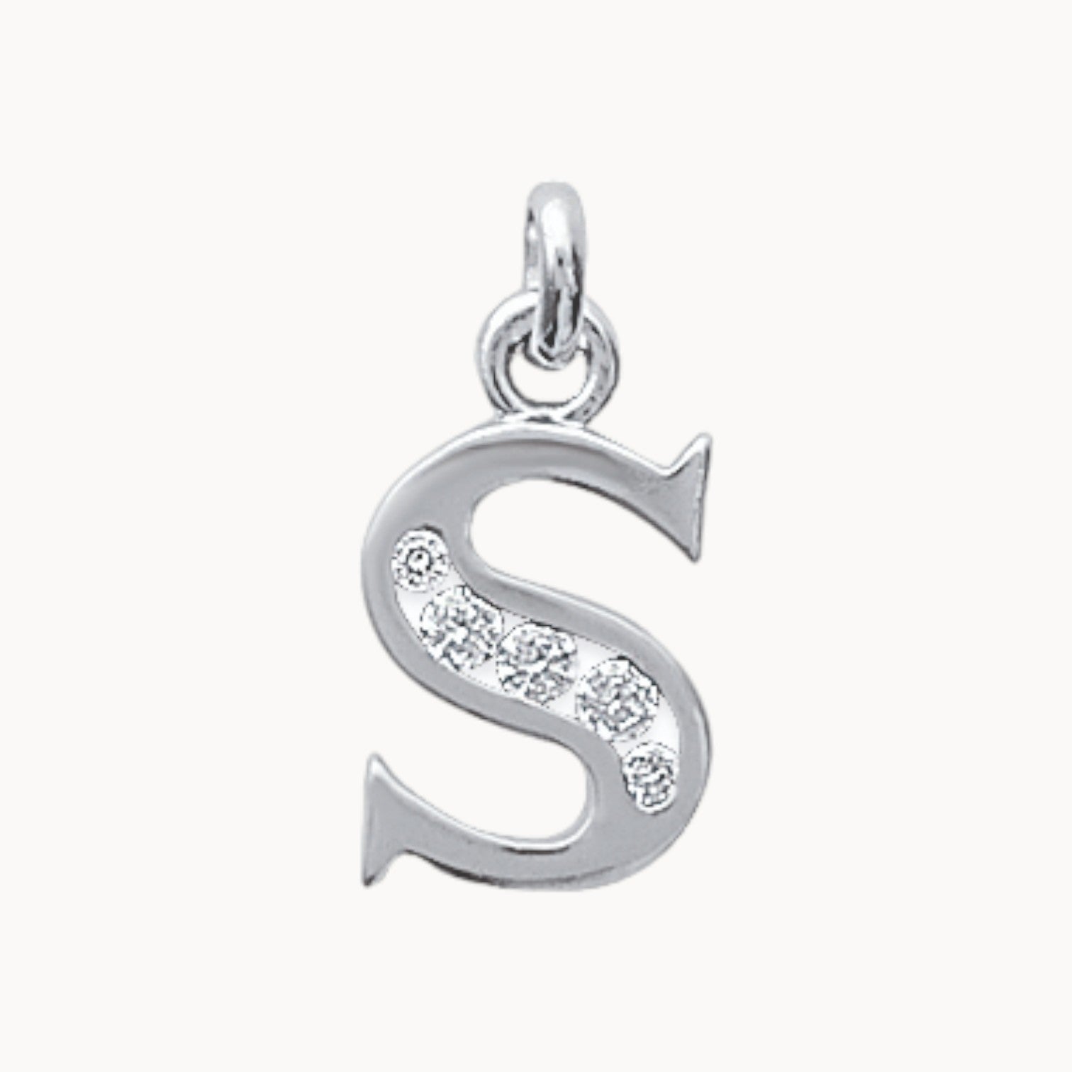 Silver oxide Alphabet pendant