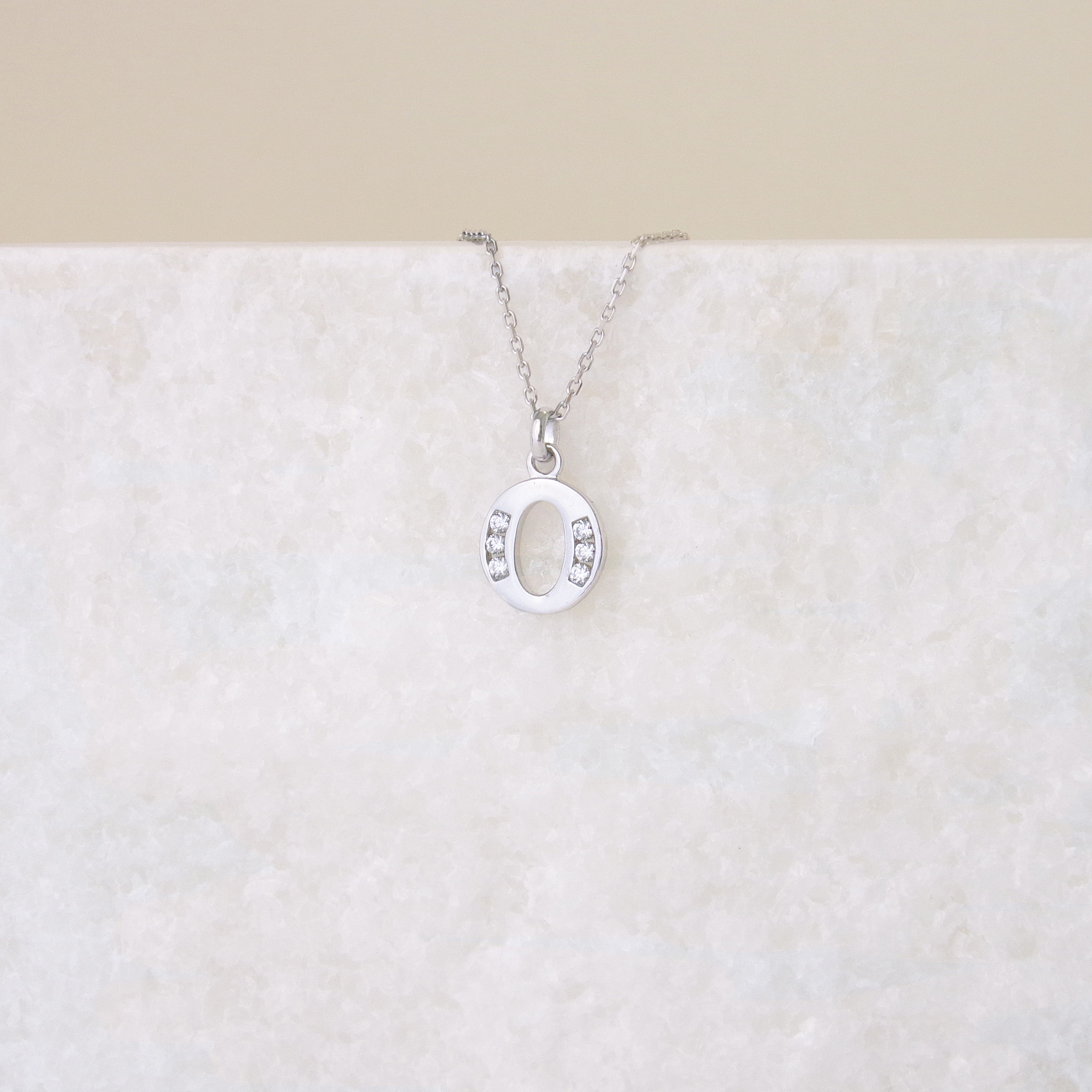 Silver oxide Alphabet pendant
