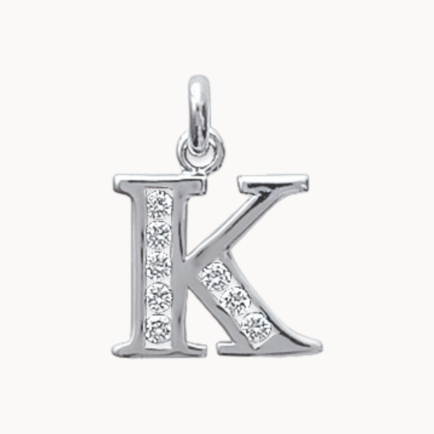 Silver oxide Alphabet pendant