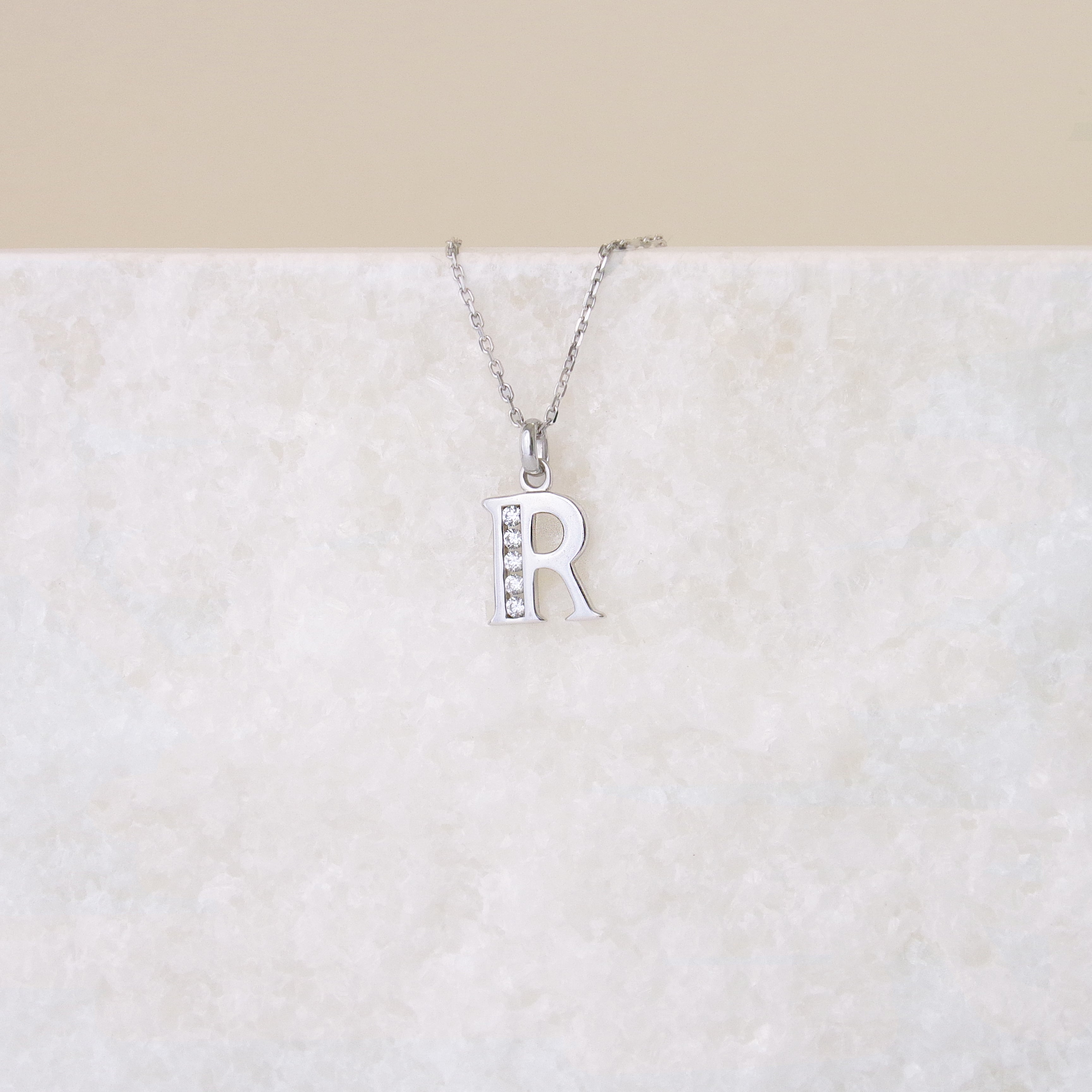 Silver oxide Alphabet pendant