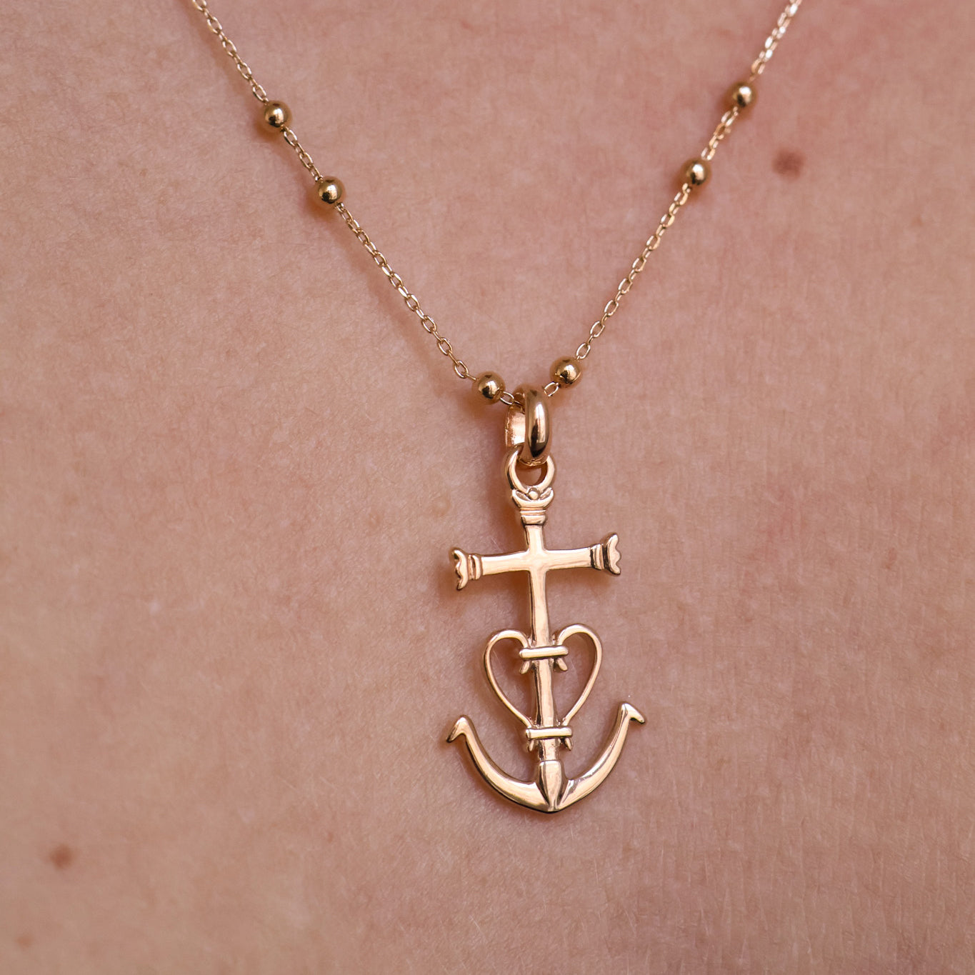 Gold-plated Camargue Cross pendant