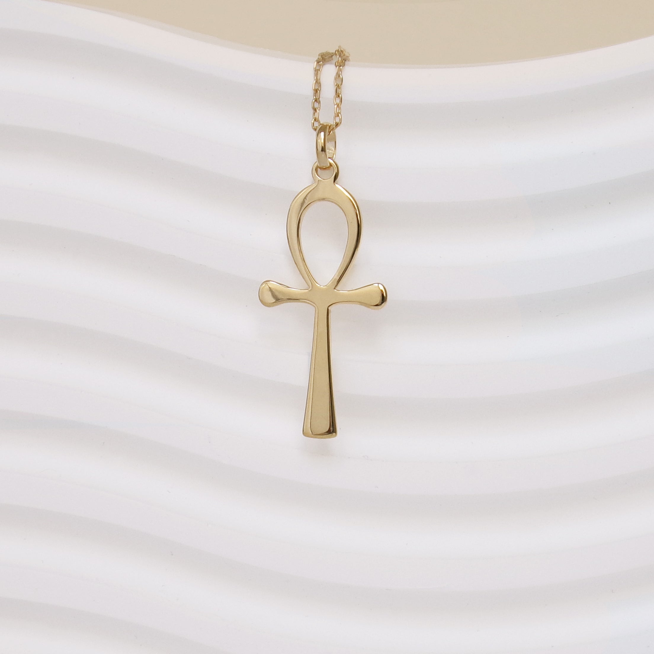 Gold-plated Egyptian Cross of Life pendant