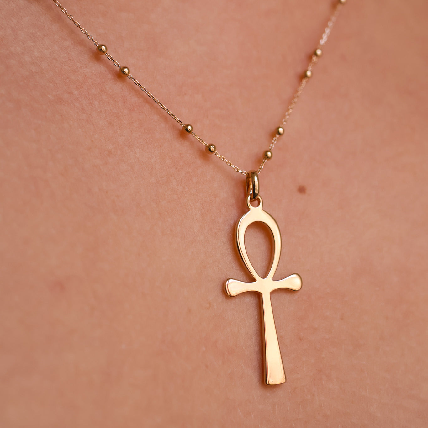 Gold-plated Egyptian Cross of Life pendant