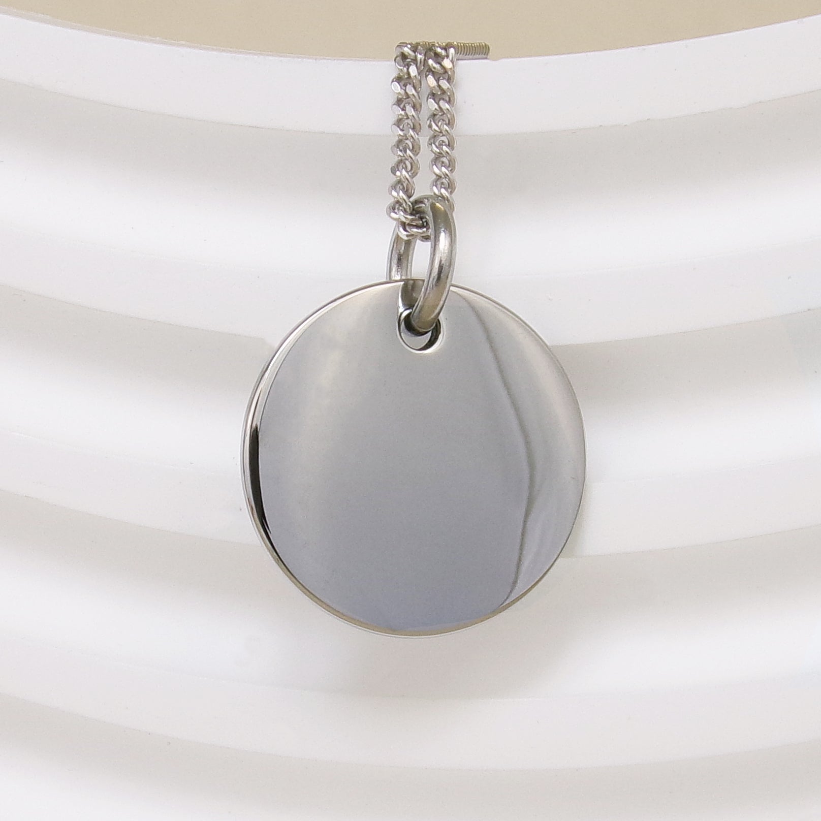 Medal pendant 20mm stainless steel to engrave