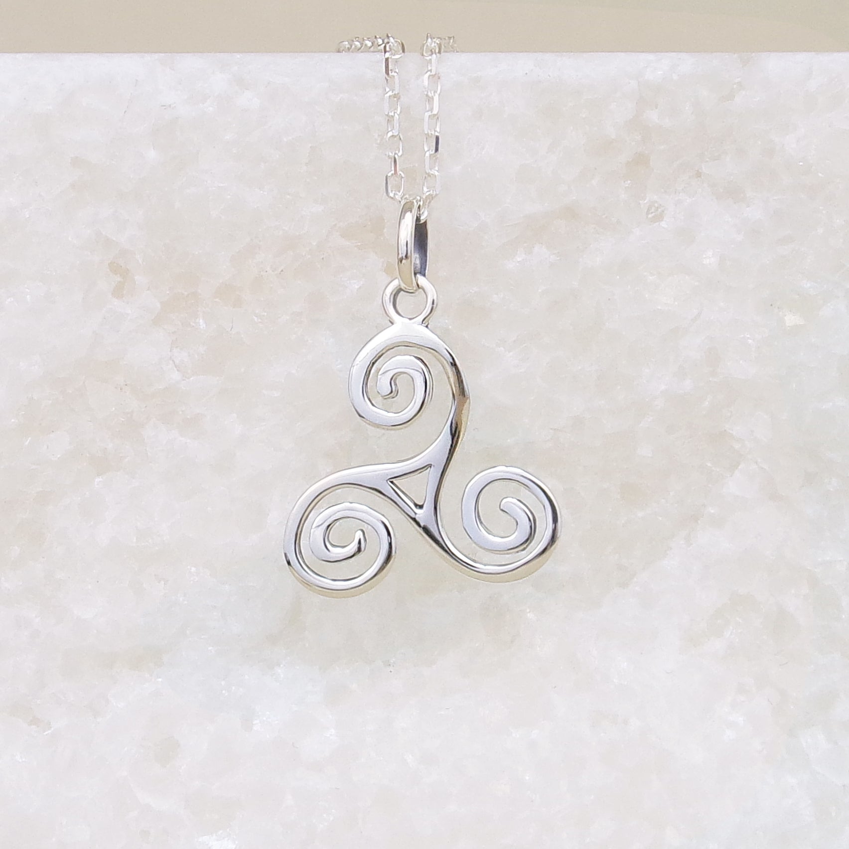 Breton Triskell symbol pendant sterling silver