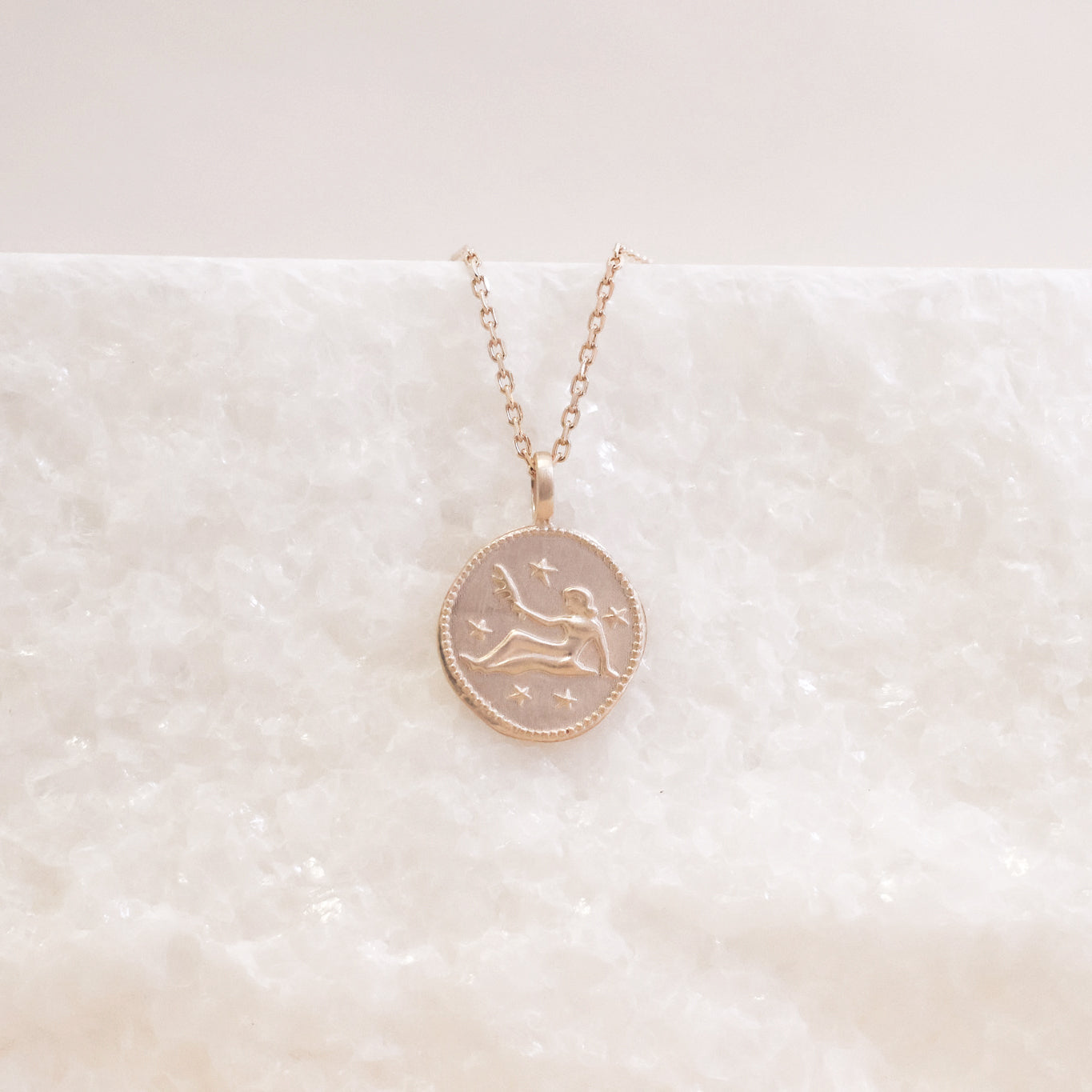 Virgo astro medal pendant gold-plated to engrave