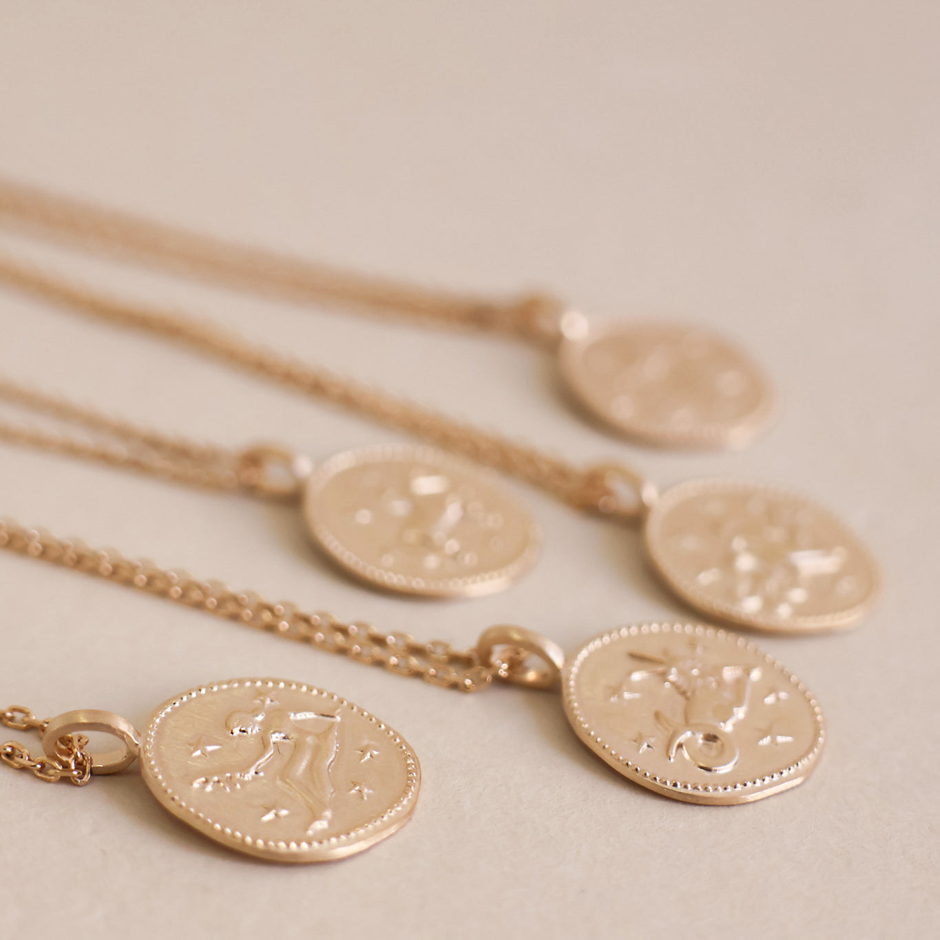 Virgo astro medal pendant gold-plated to engrave