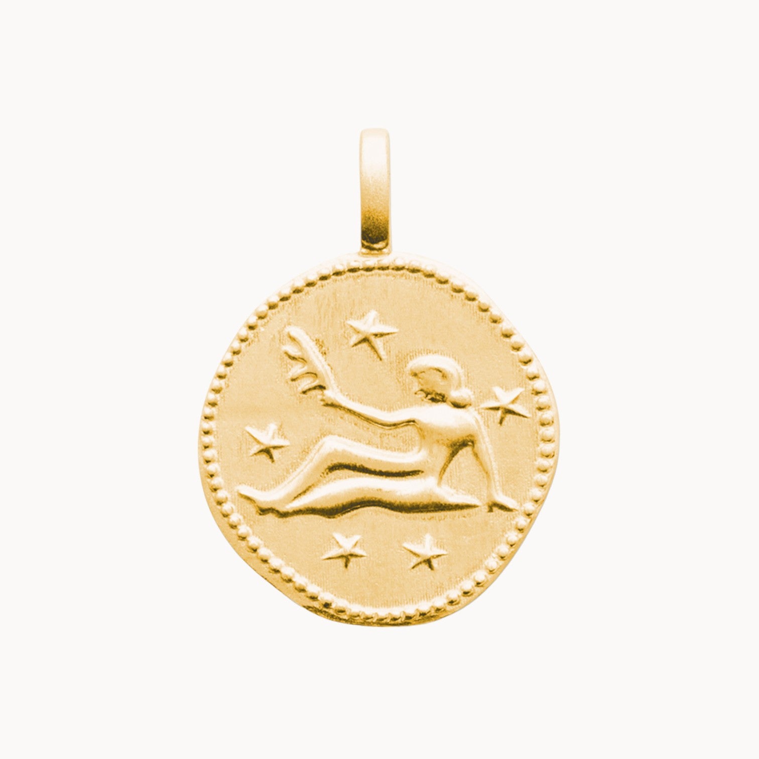 Virgo astro medal pendant gold-plated to engrave