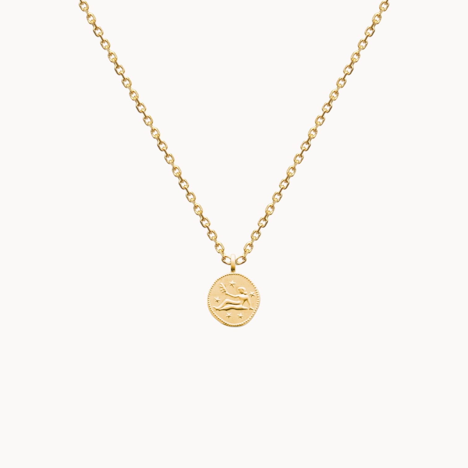 Virgo astro medal pendant gold-plated to engrave