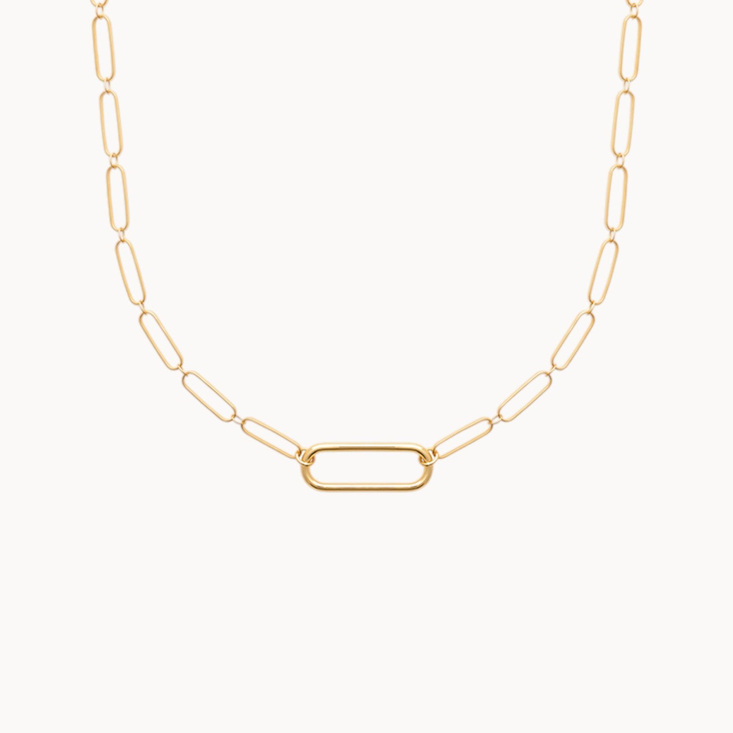 Collier trombones en plaqué or 18 carats