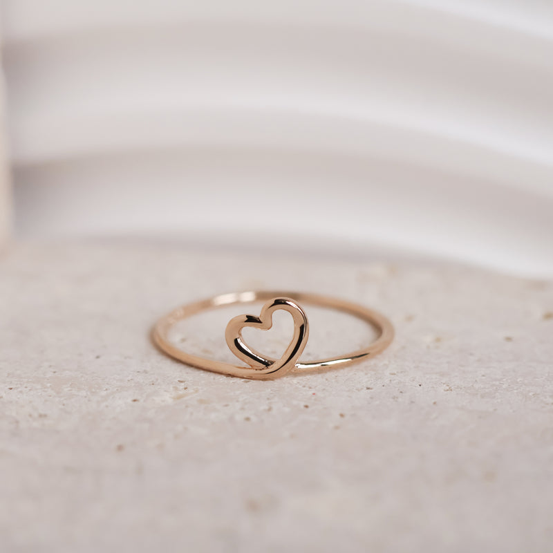 Bague Eden Cœur plaqué or