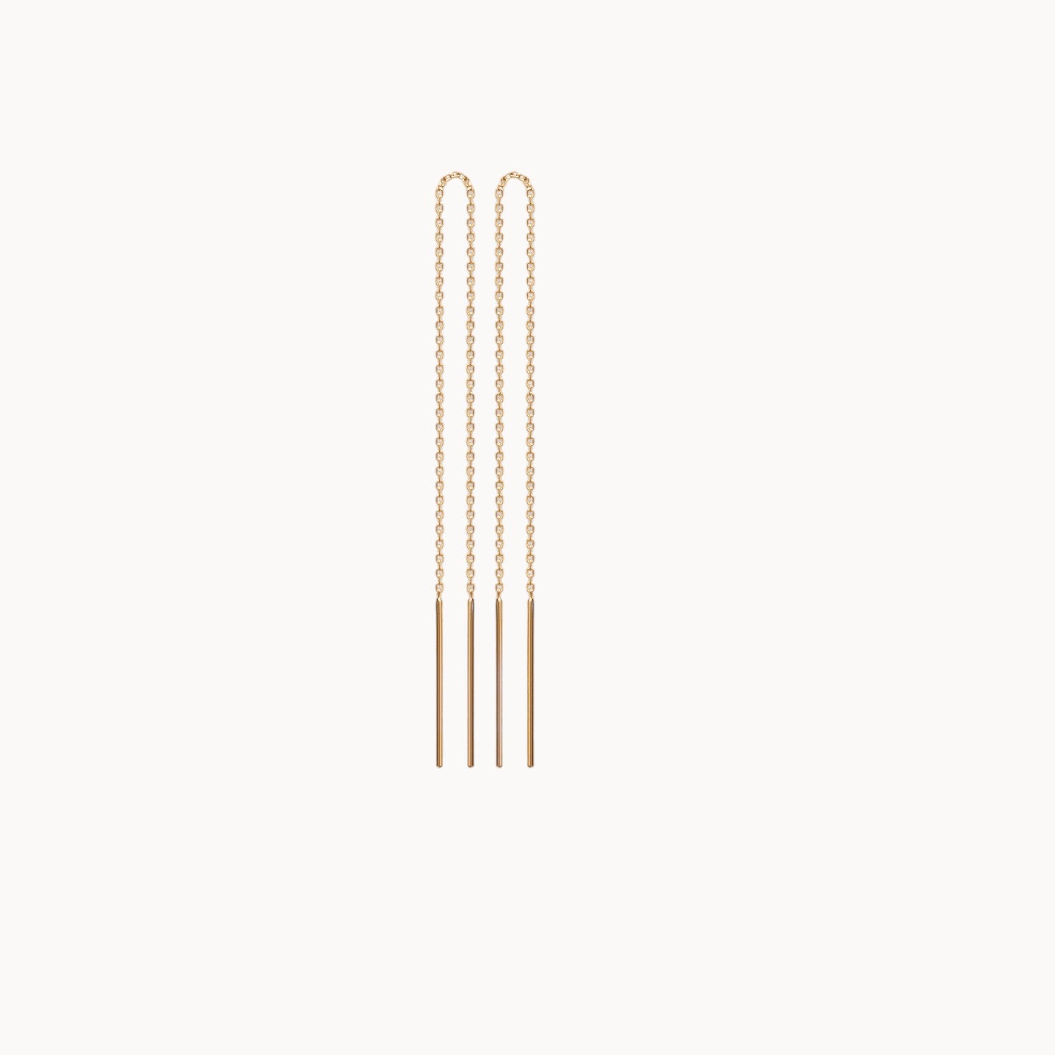 Gold-plated through-chain dangling Raya earrings