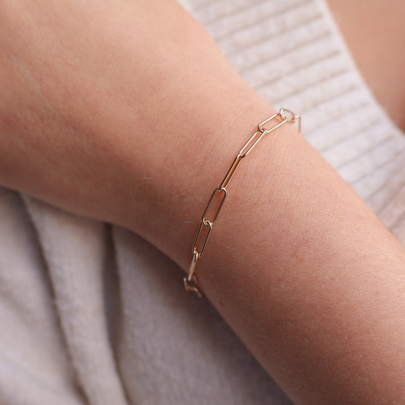 Dara bracelet 18cm paperclip mesh gold-plated