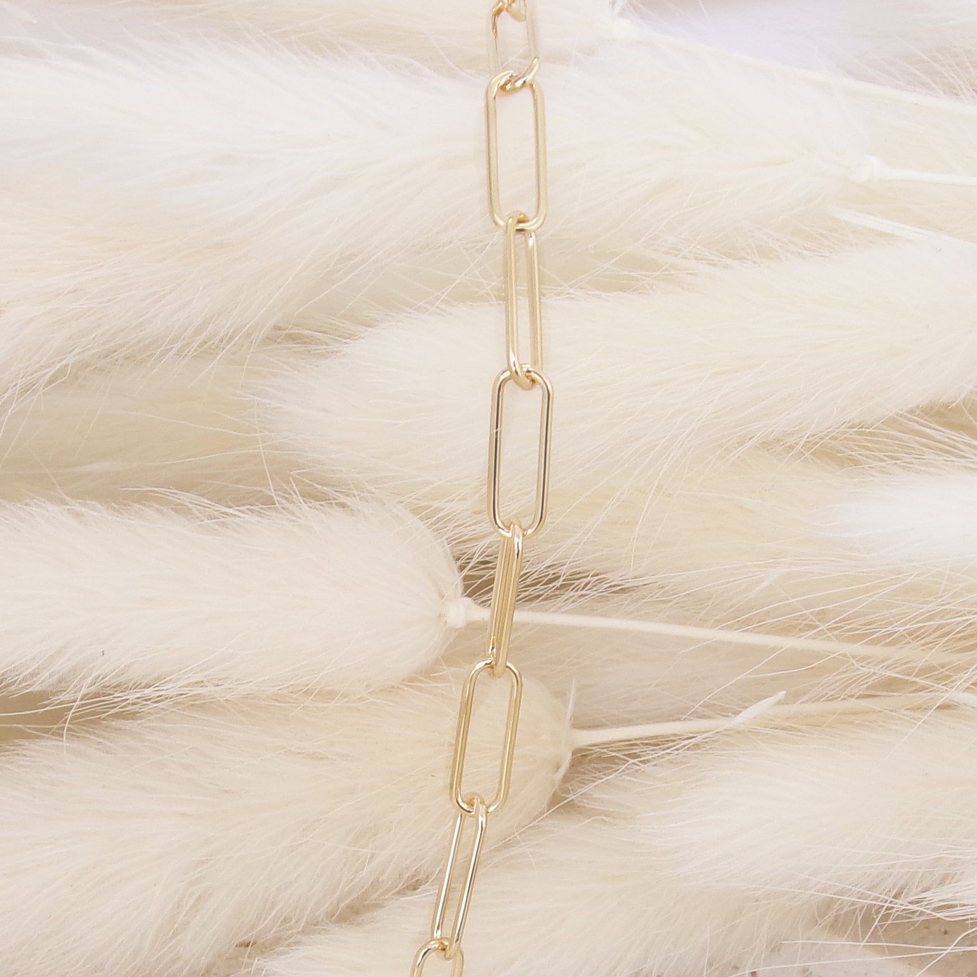 Dara bracelet 18cm paperclip mesh gold-plated