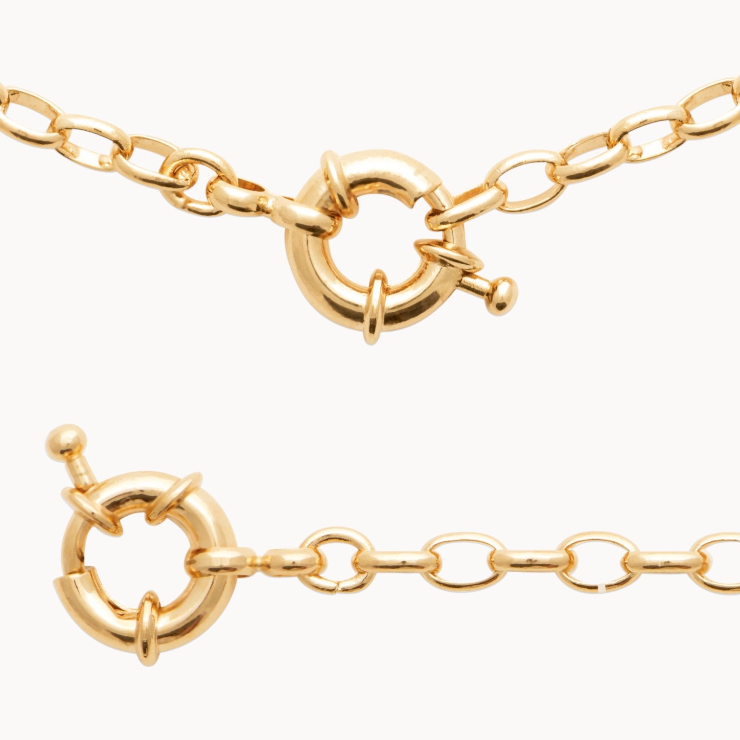 Yuna bracelet 18cm wide mesh marine clasp gold-plated