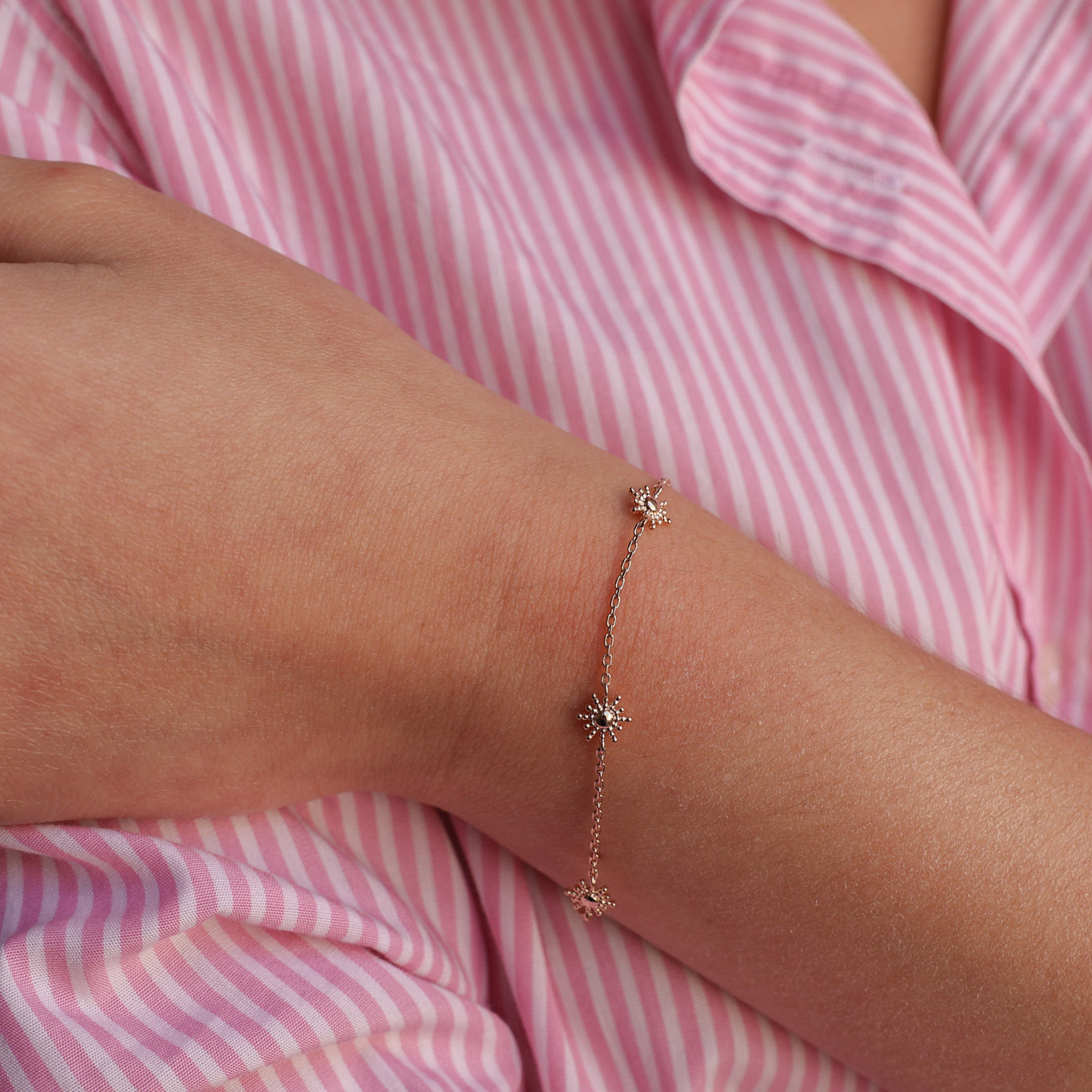 Elmina bracelet 18cm sun tassel gold-plated