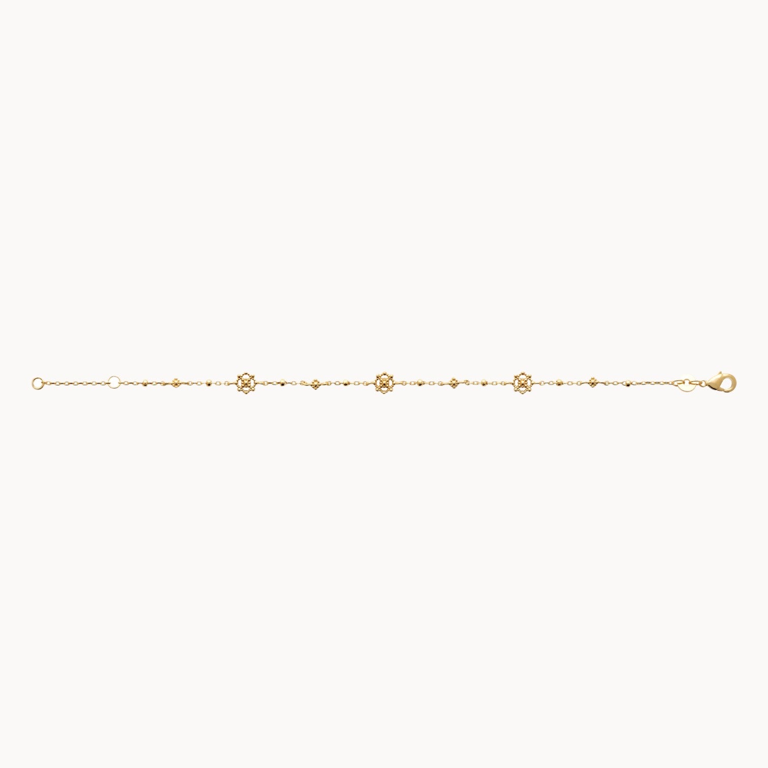 Zuri bracelet 18cm flower tassel gold-plated