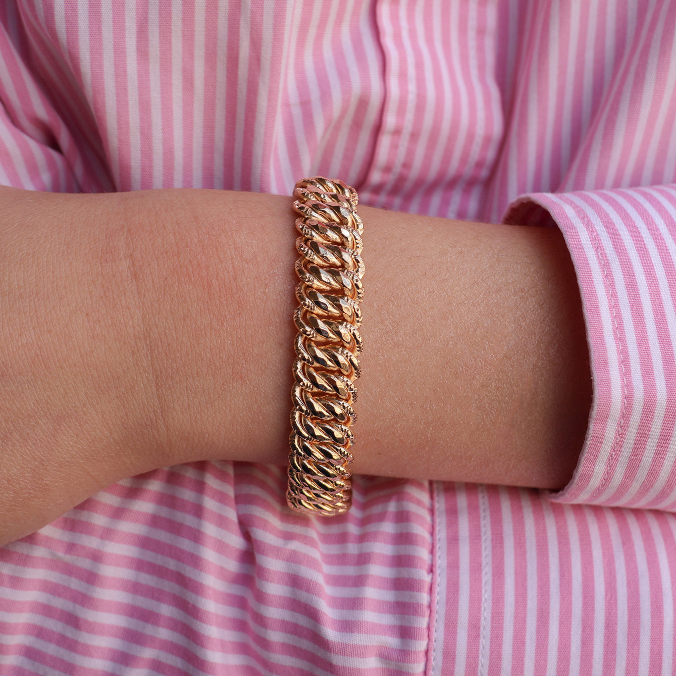 Yara bracelet American mesh gold-plated