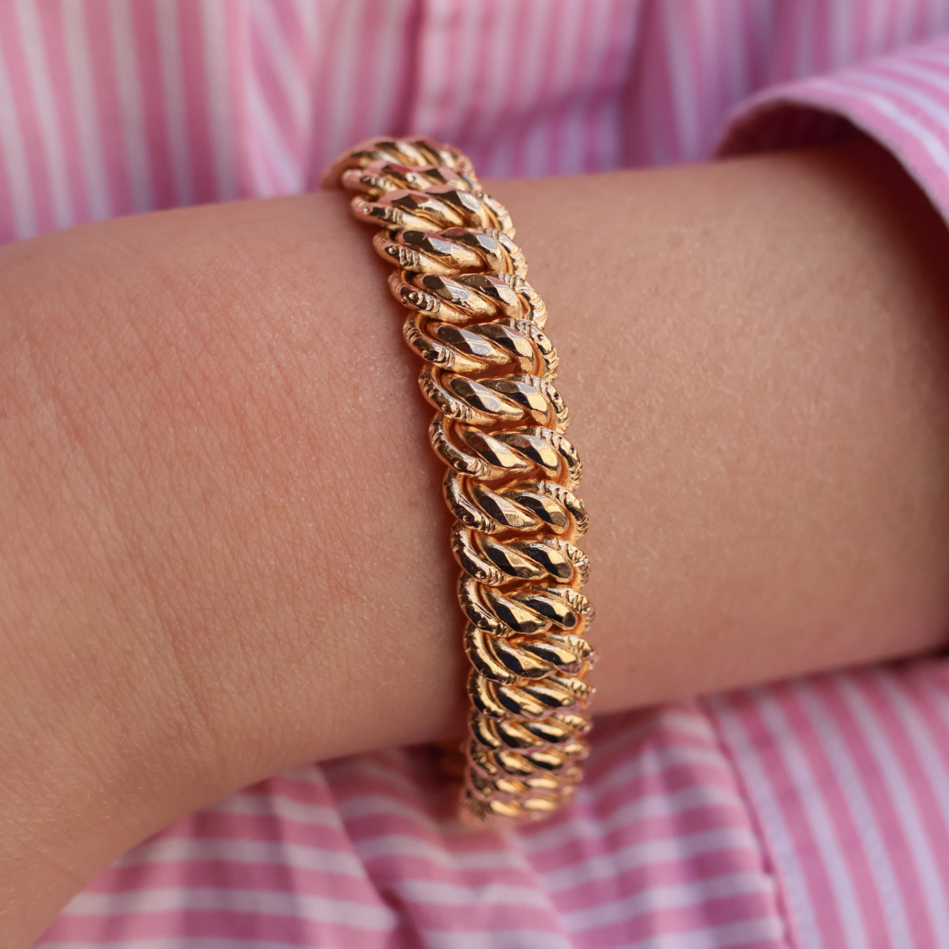 Yara bracelet American mesh gold-plated