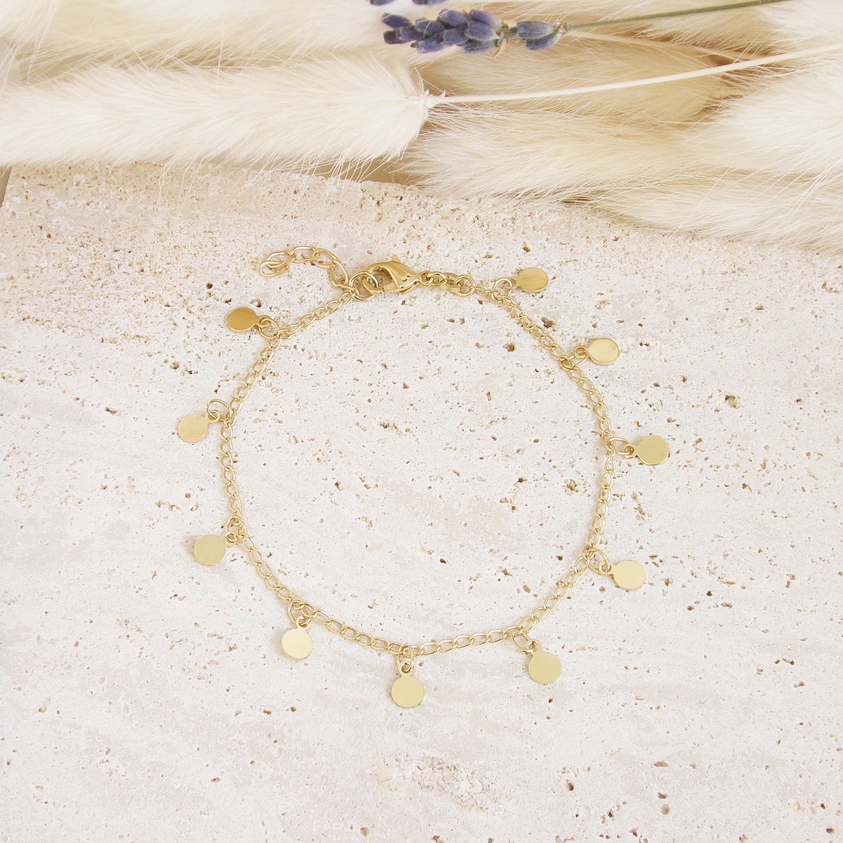 Imani bracelet chain and tassels gold-plated