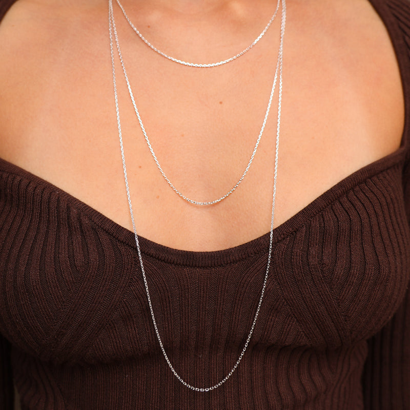 Chaine classique maille Forçat argent en argent 925, maille forçat, bijou élégant et intemporel Joyamada.