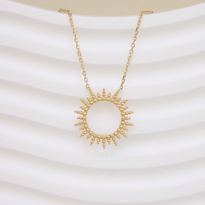 Collier Moanda soleil éclatant plaqué or