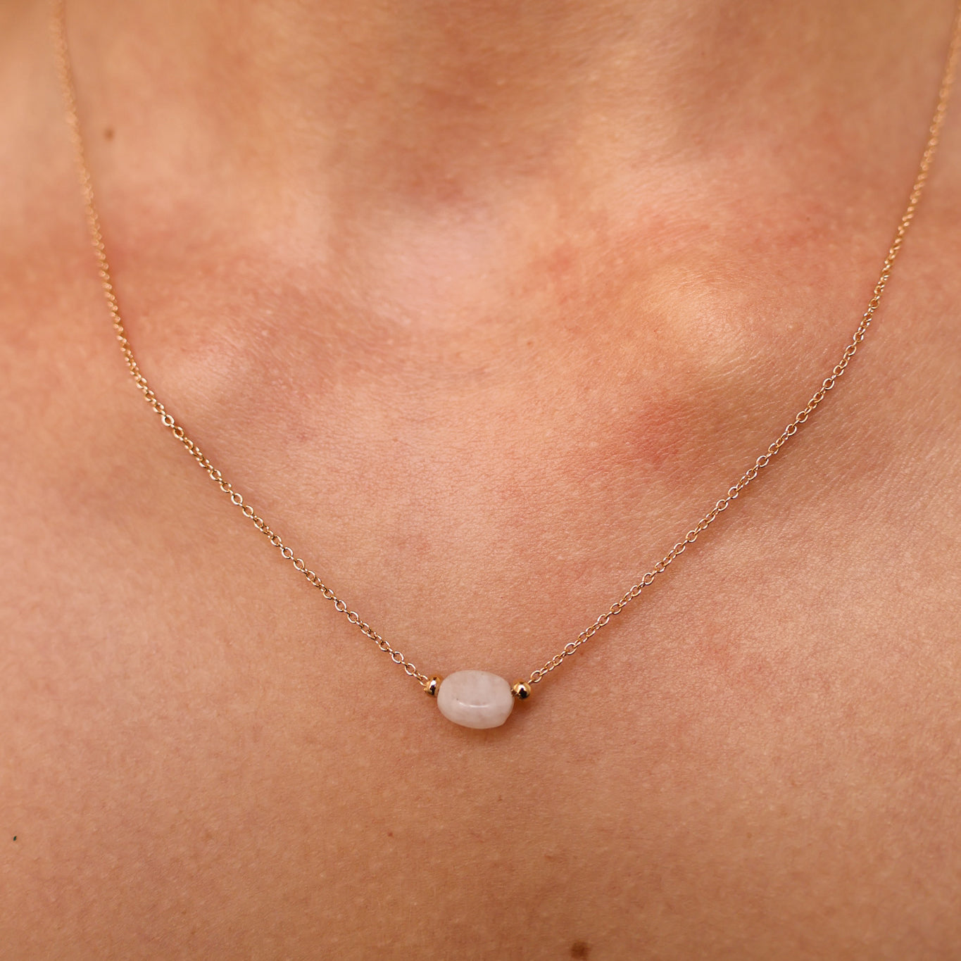 Gold Plated Moonstone Birthstone Cora Necklace