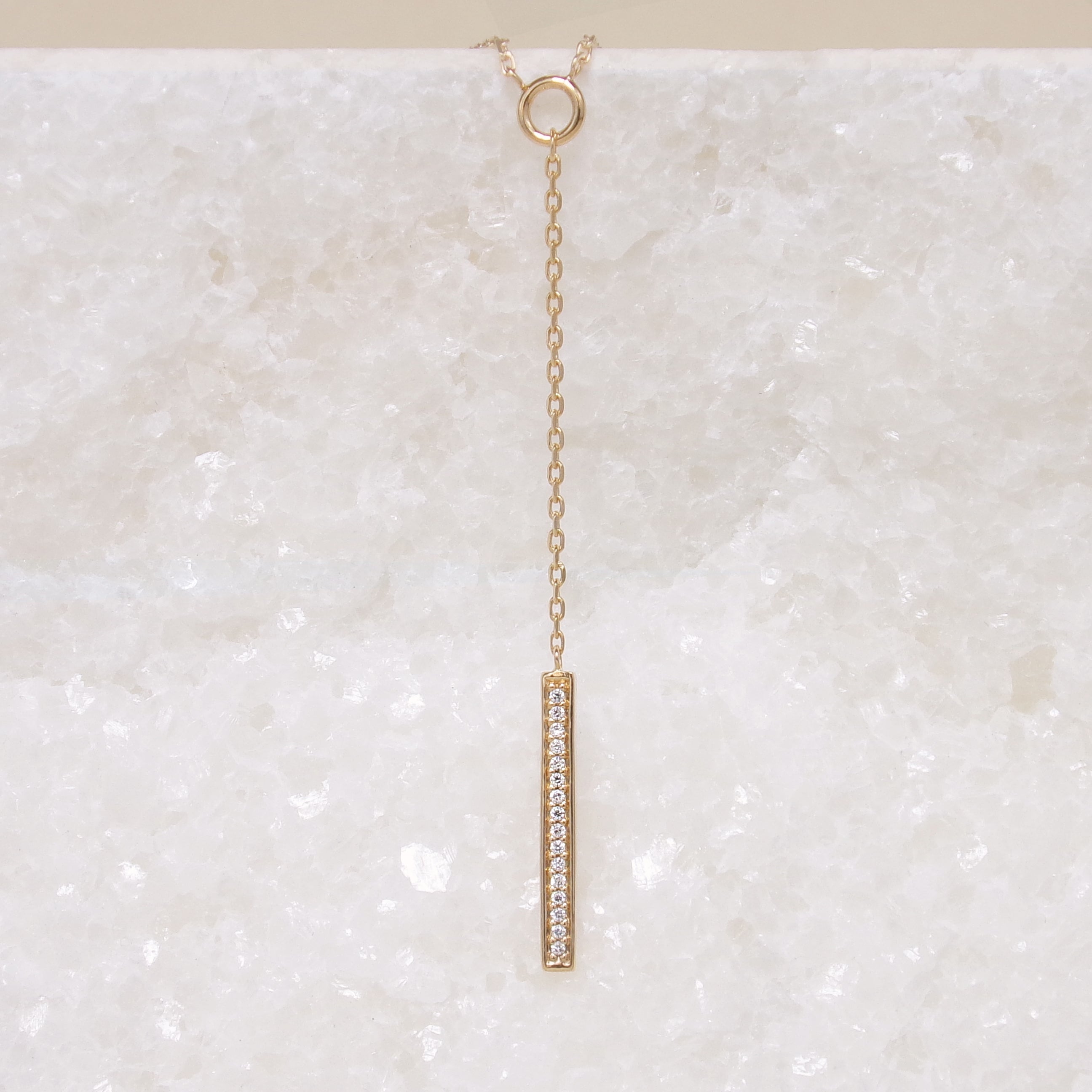 Imara tie chain necklace zircons gold-plated